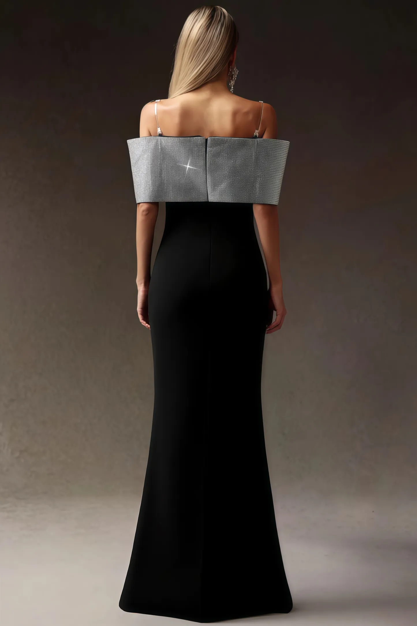 Rydad Bow Diamond Slim Maxi Dress