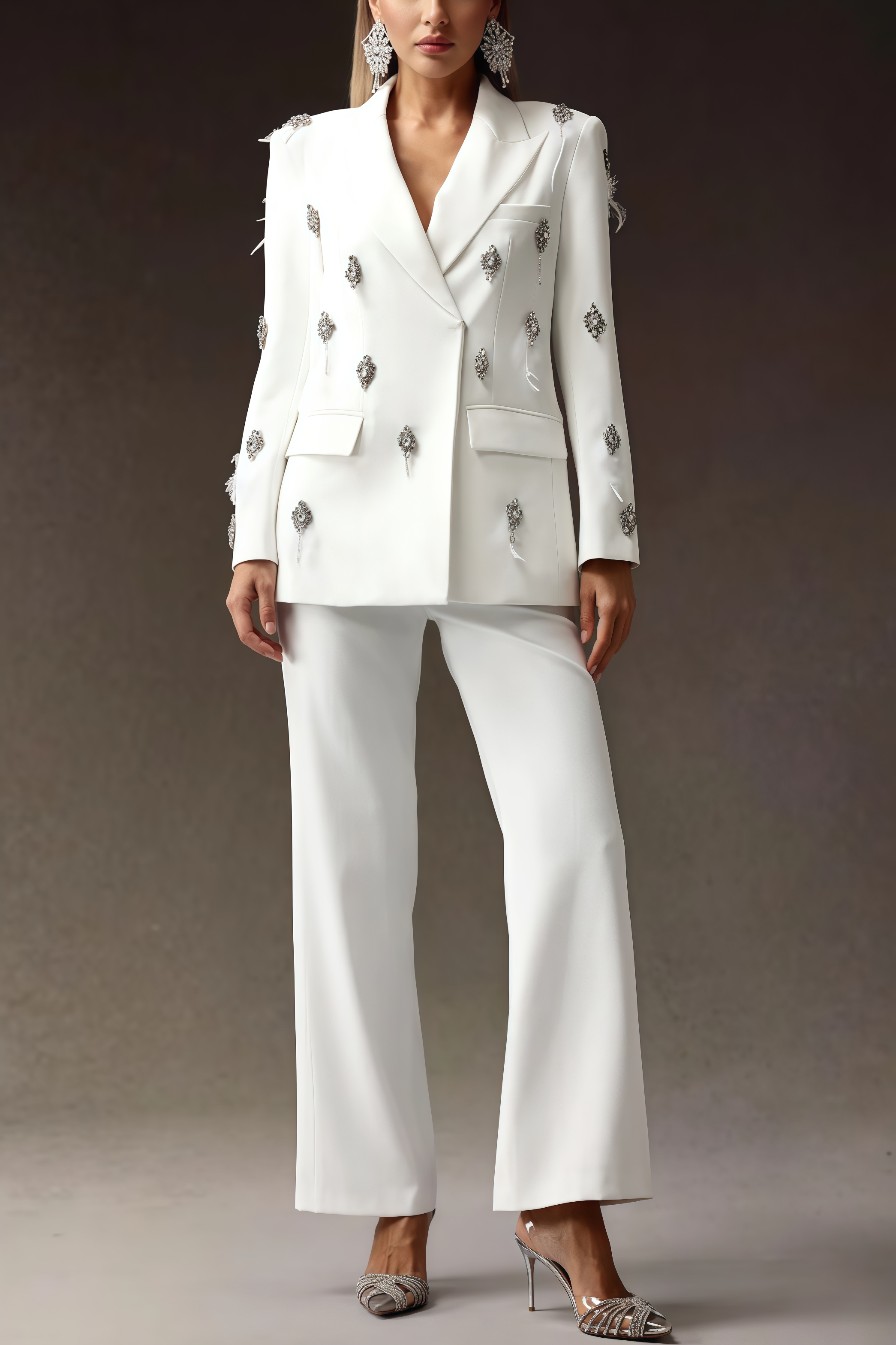 Enrild Diamond Feather Suit Set