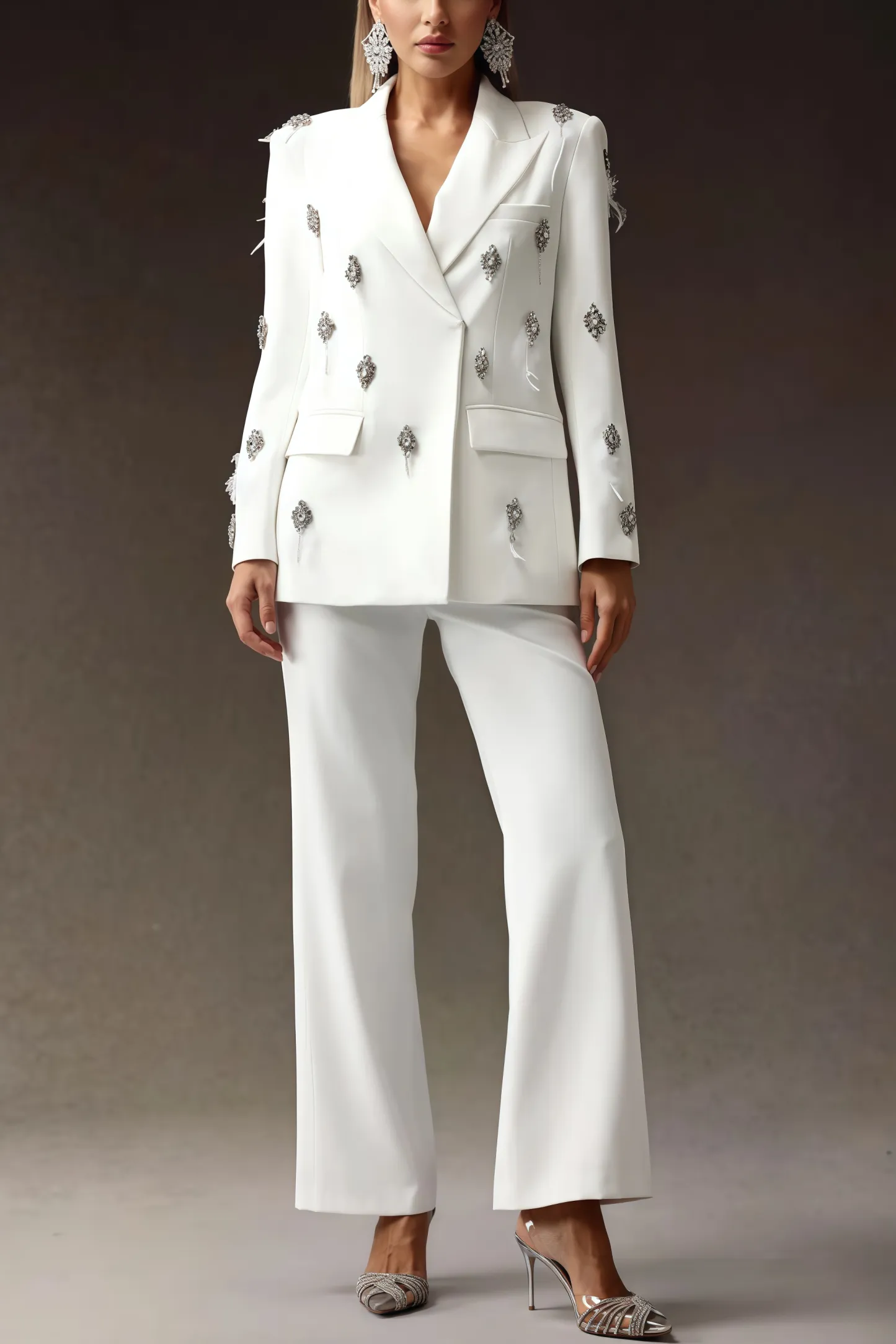 Enrild Diamond Feather Suit Set