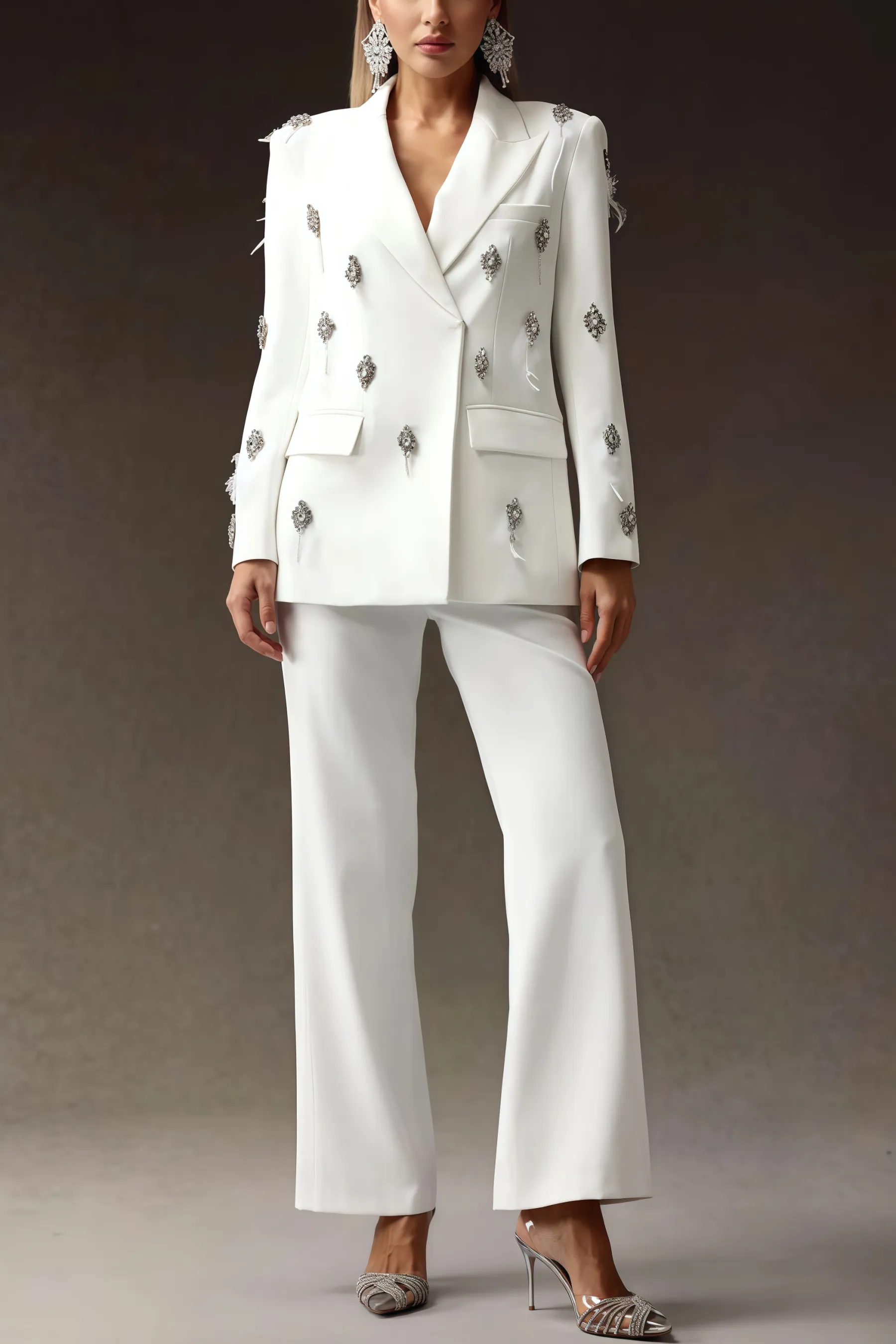 Enrild Diamond Feather Suit Set