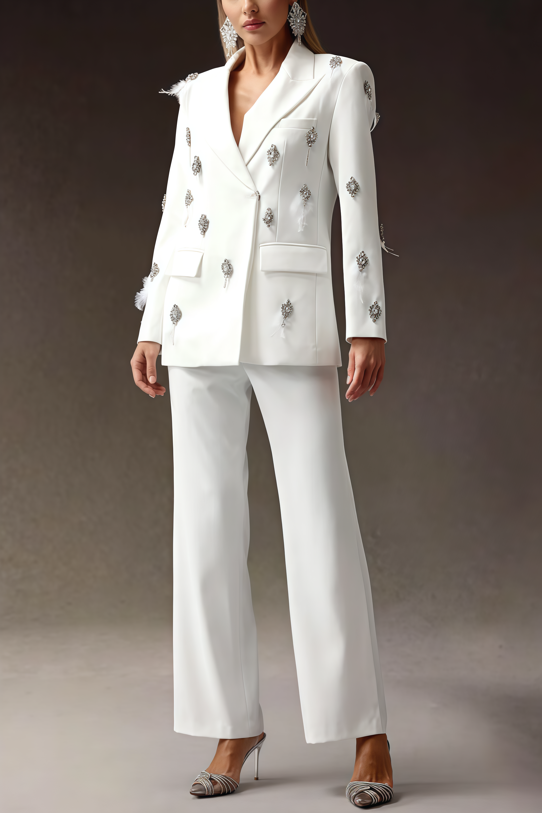 Enrild Diamond Feather Suit Set