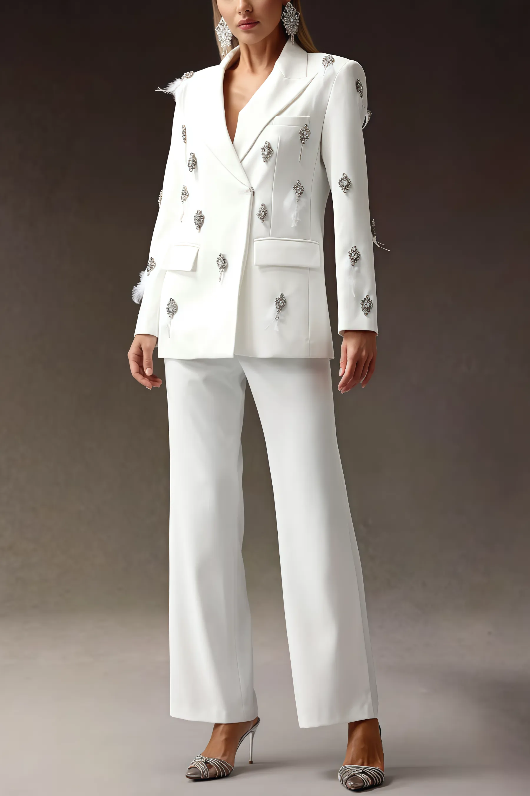 Enrild Diamond Feather Suit Set