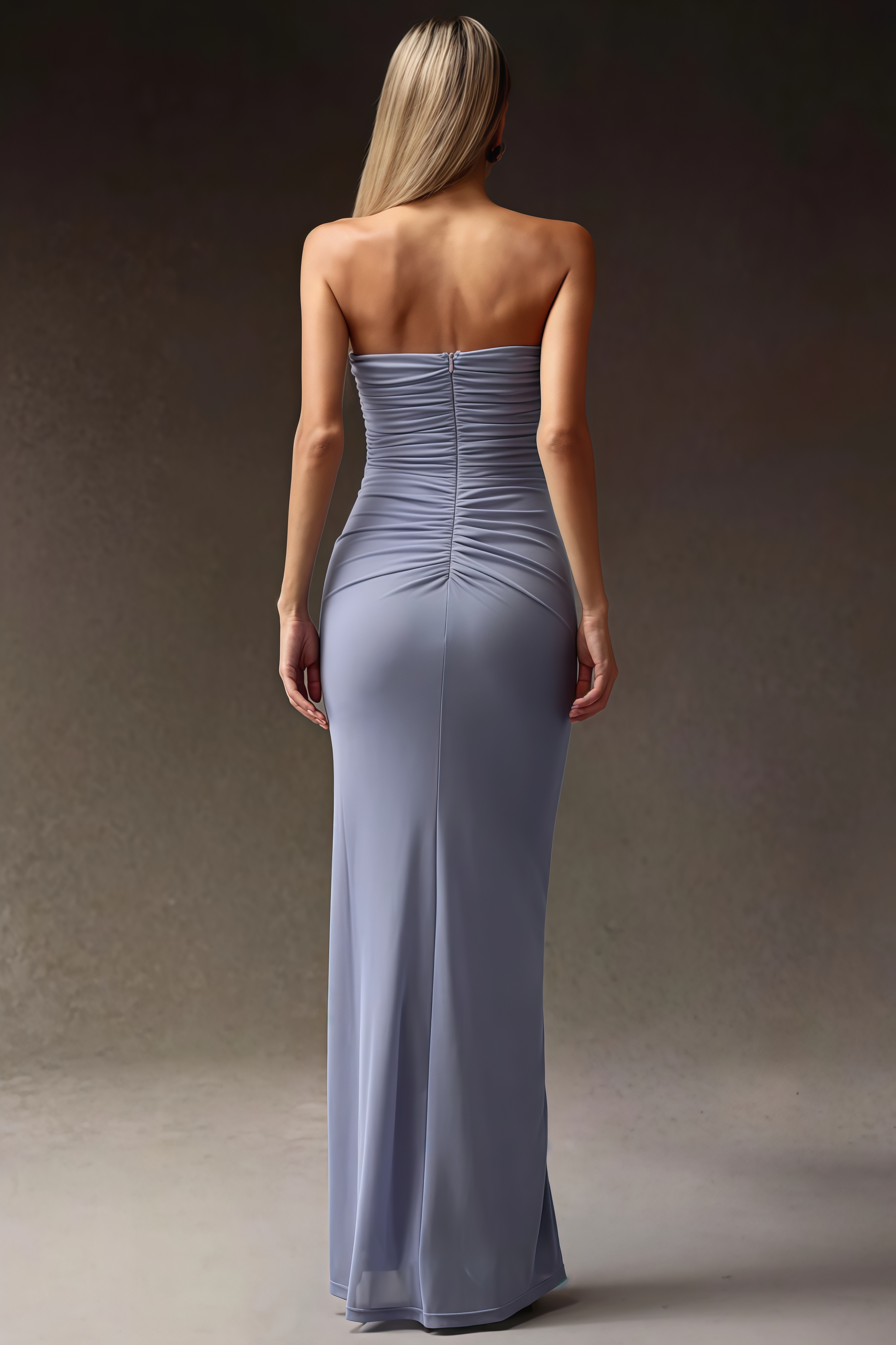 Wynik Flowers Hollow Strapless Slim Maxi Dress