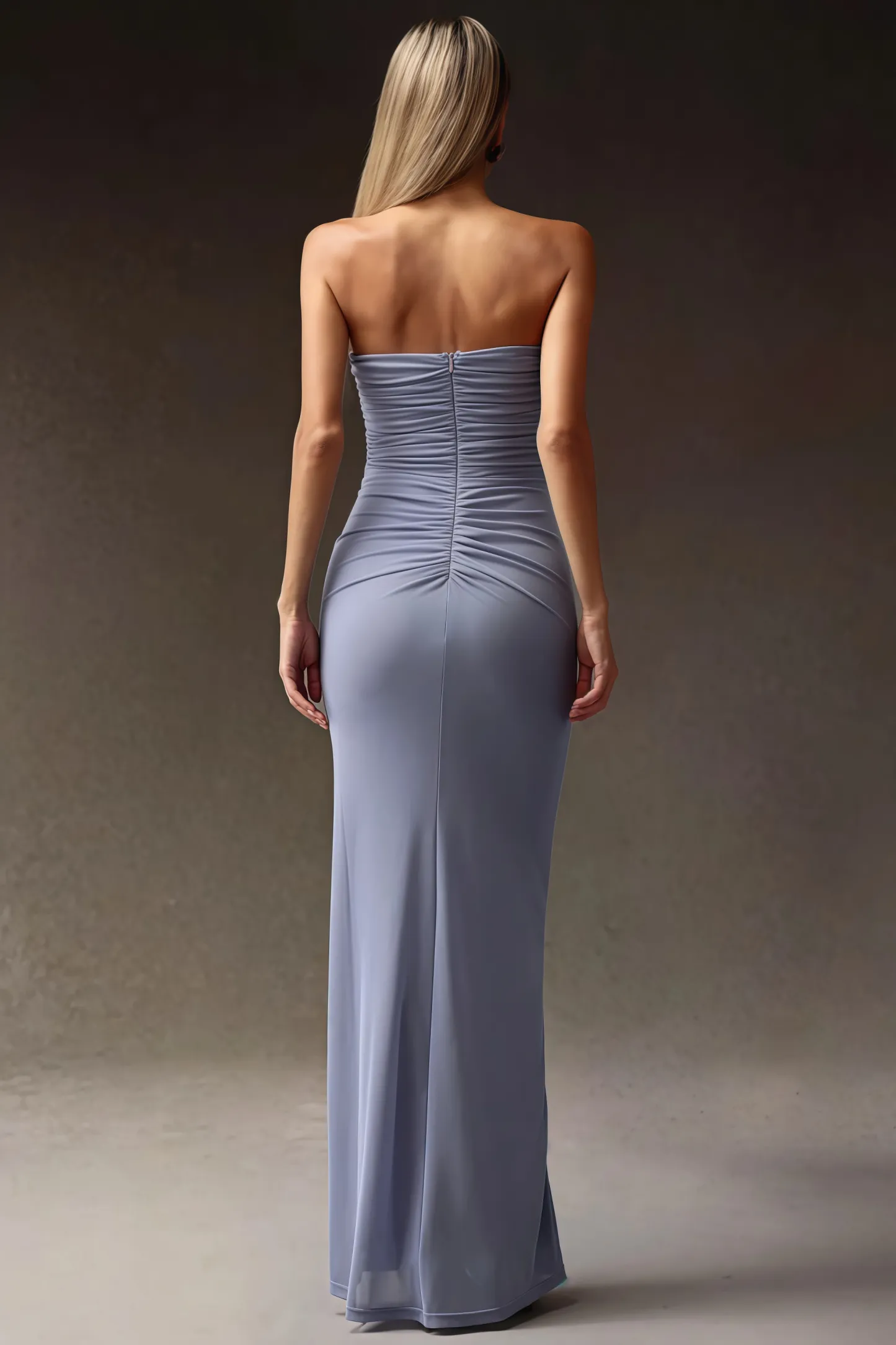 Wynik Flowers Hollow Strapless Slim Maxi Dress