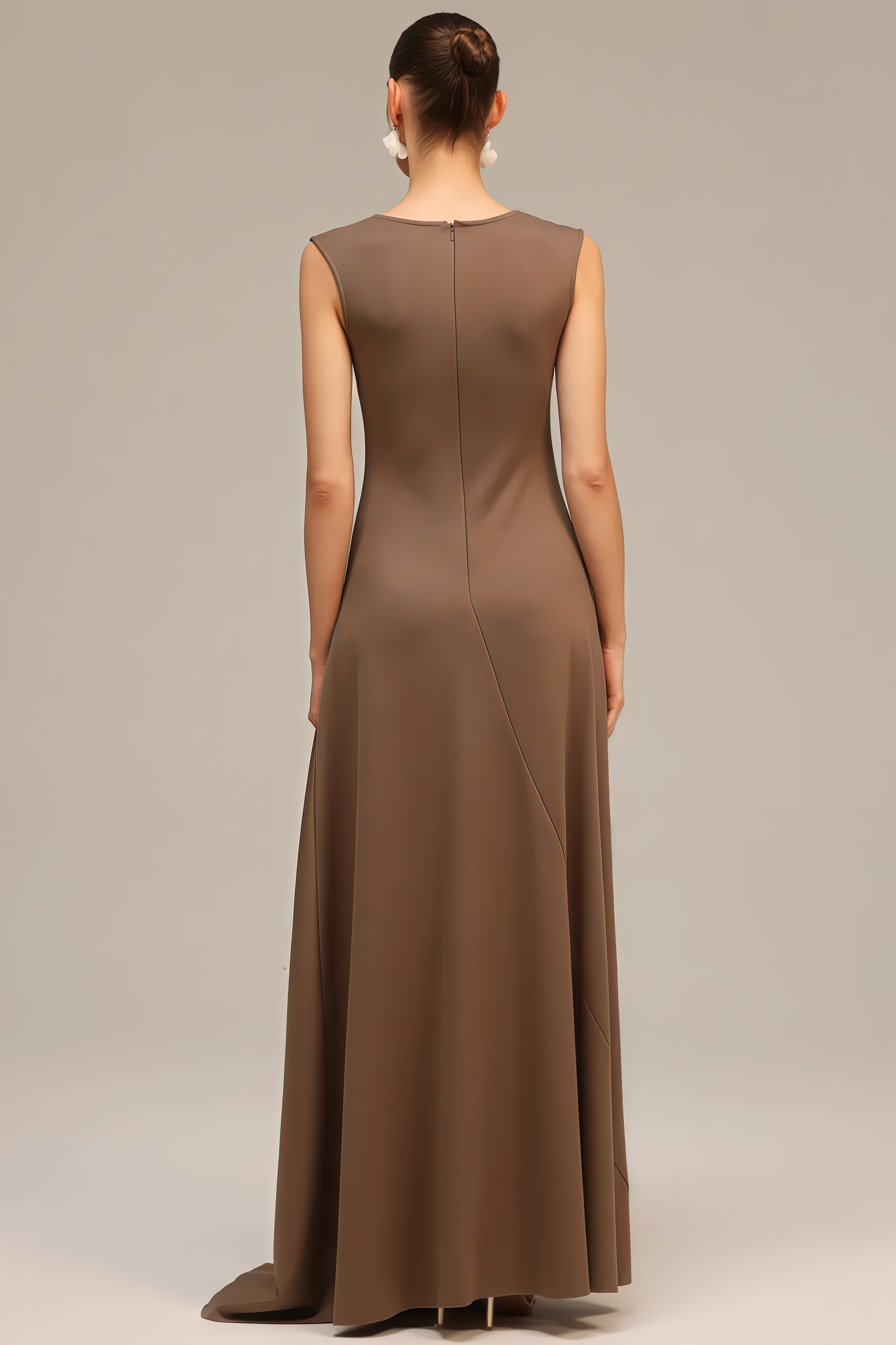 Roto Sleeveless Asymmetric Maxi Dress