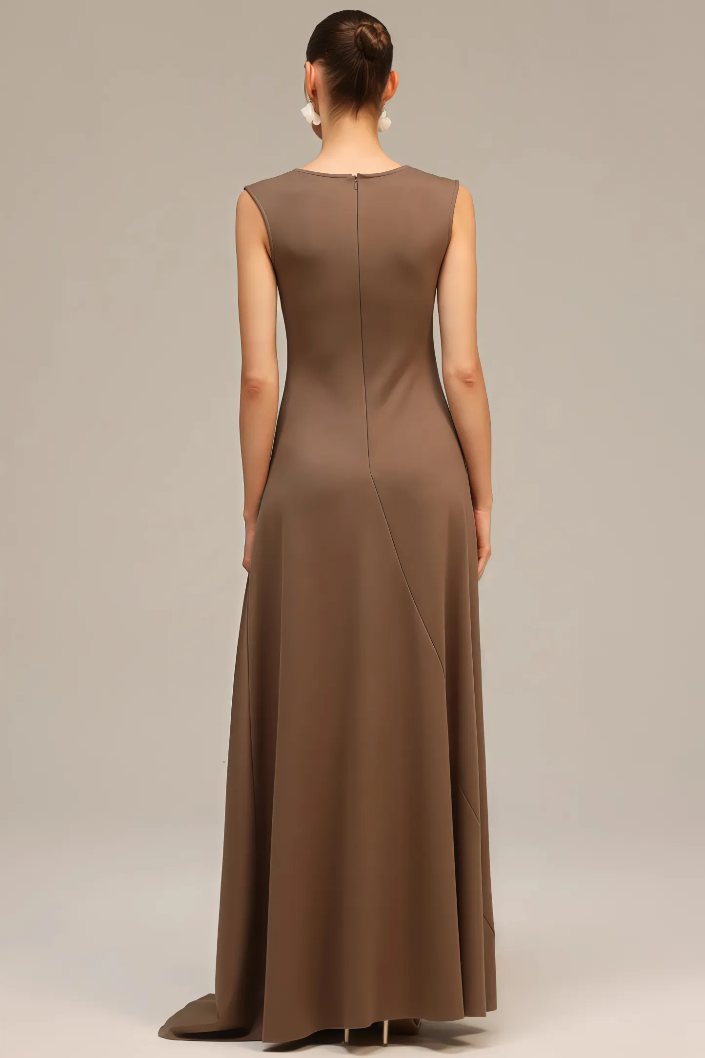 Roto Sleeveless Asymmetric Maxi Dress