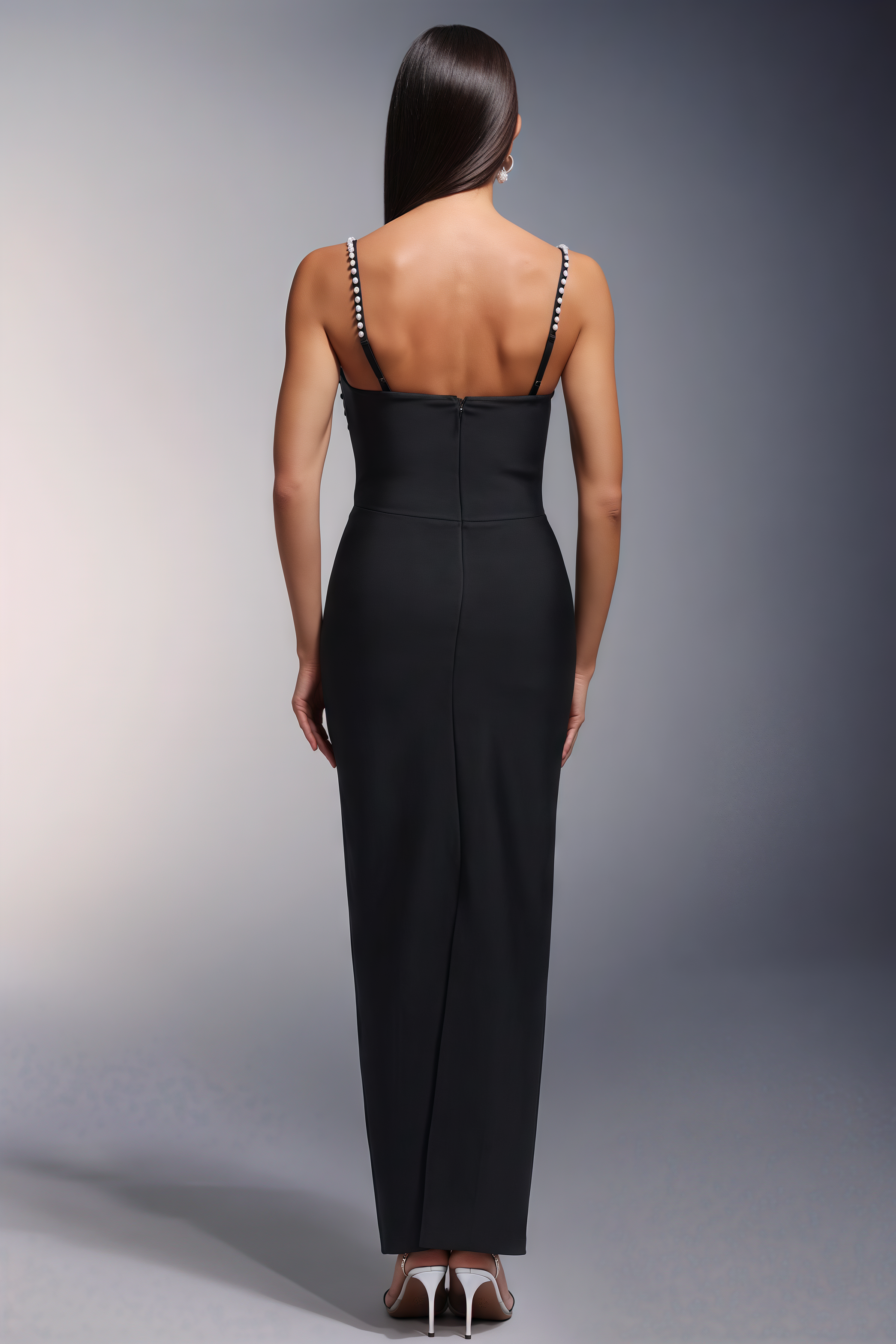 Selenty Sleeveless Diamond Bandage Maxi Dress