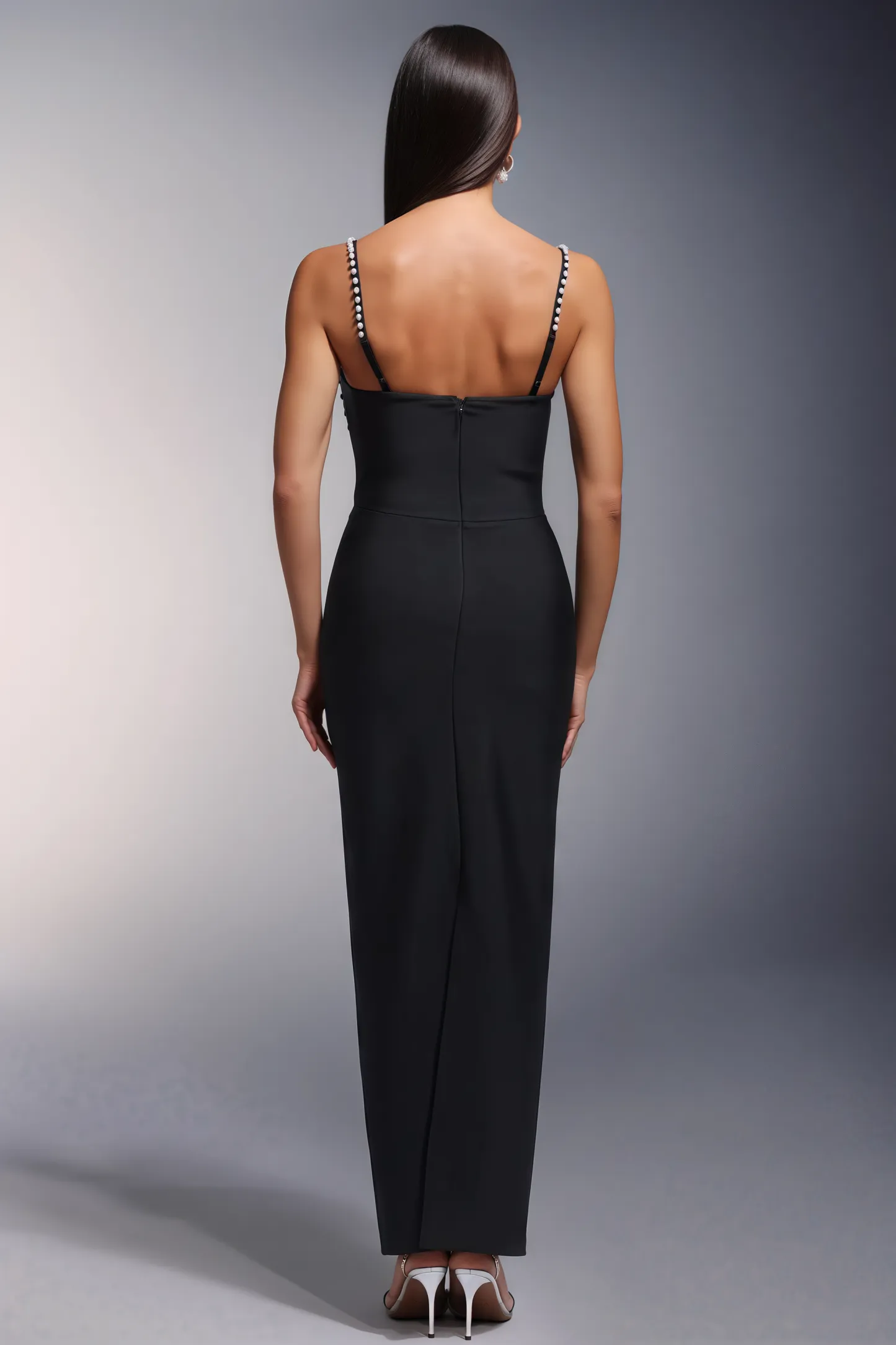 Selenty Sleeveless Diamond Bandage Maxi Dress