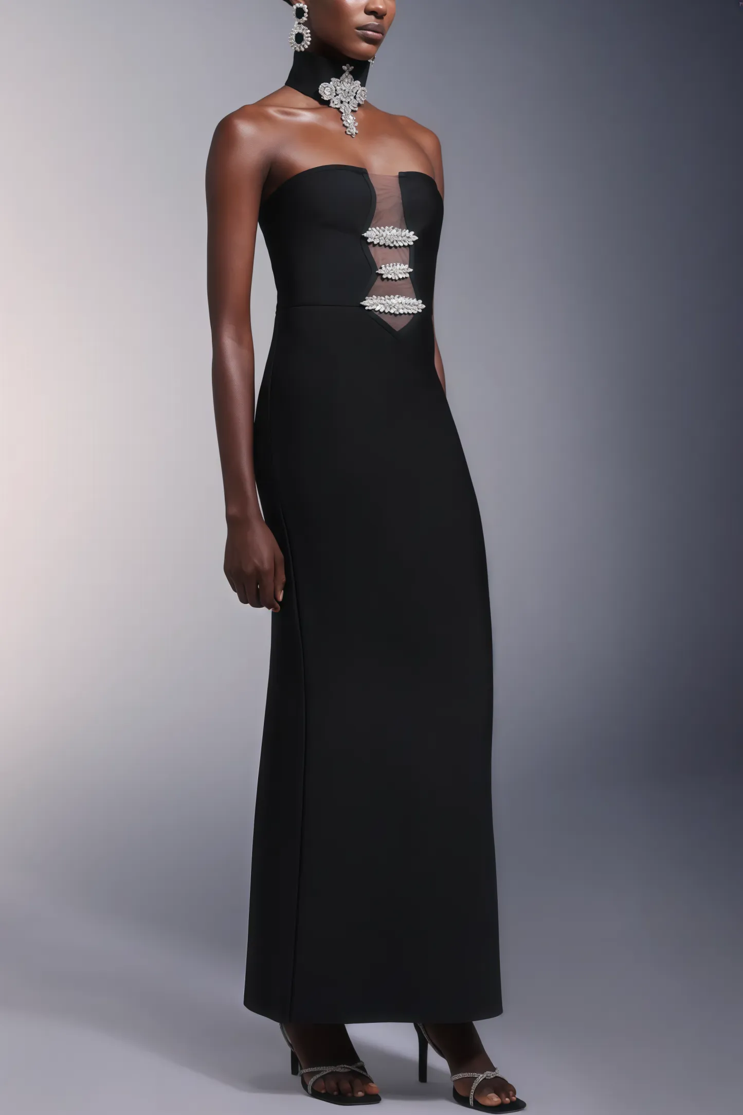 Naysk Rhinestone Bandage Maxi Dress