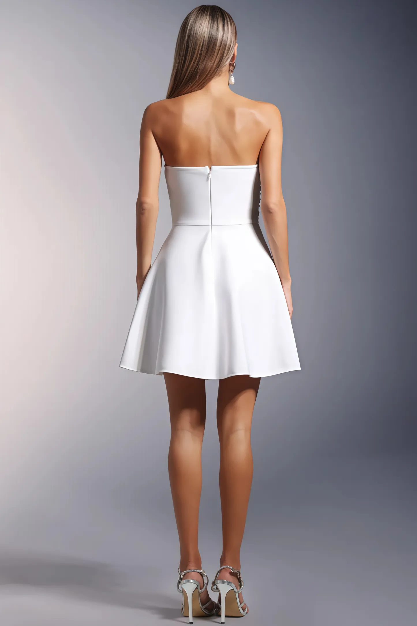 Kaelht Strapless Diamond Bandage Mini Dress