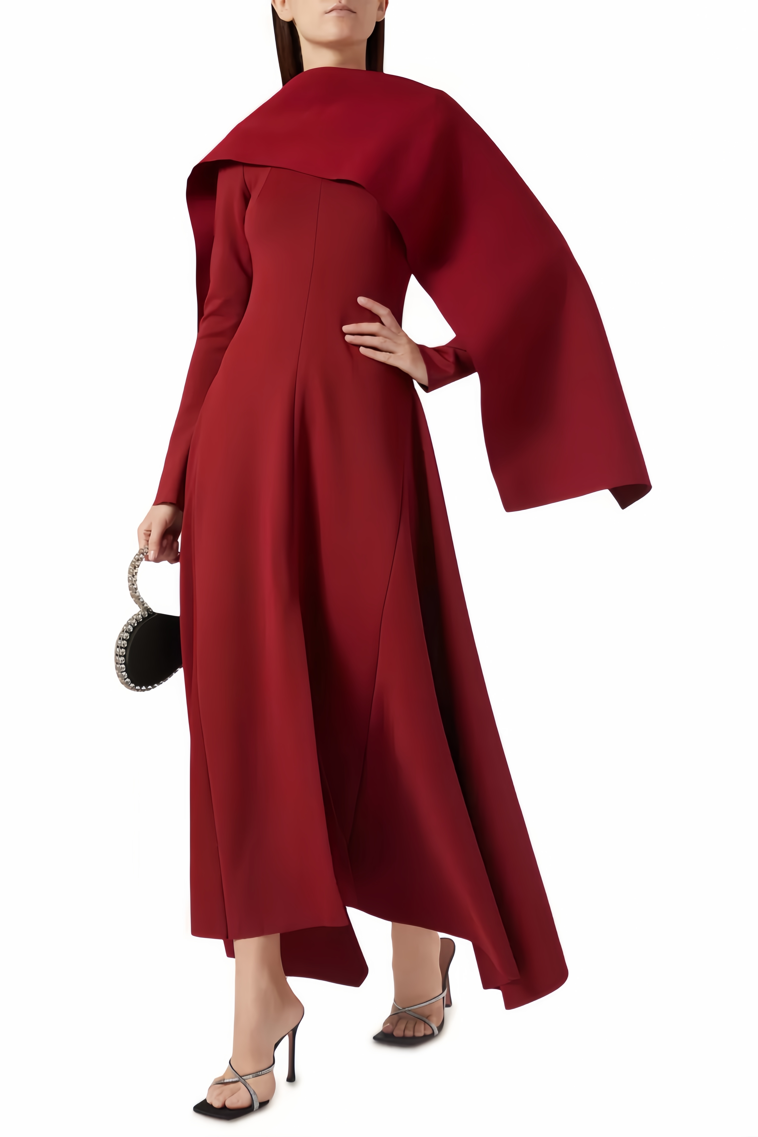 Rali Shawl Irregular Maxi Dress
