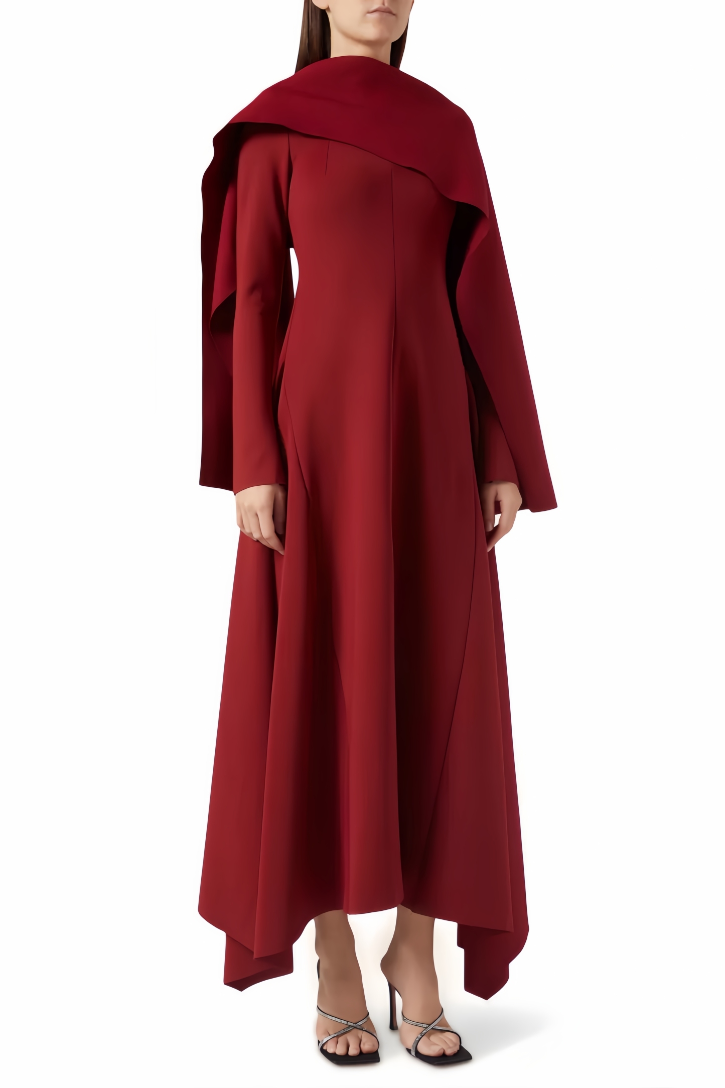 Rali Shawl Irregular Maxi Dress