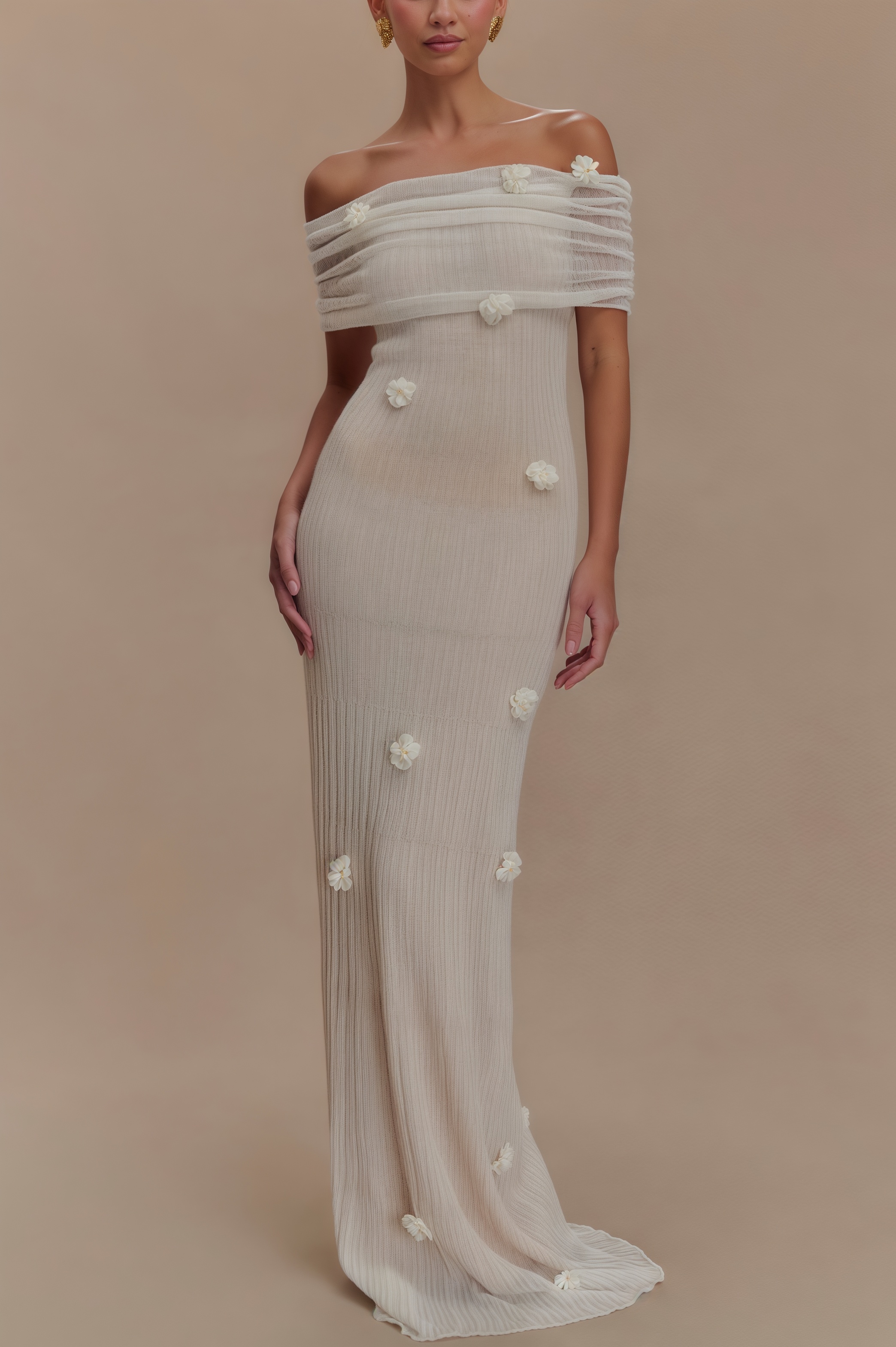 Quirina Orchid Knit Maxi Dress