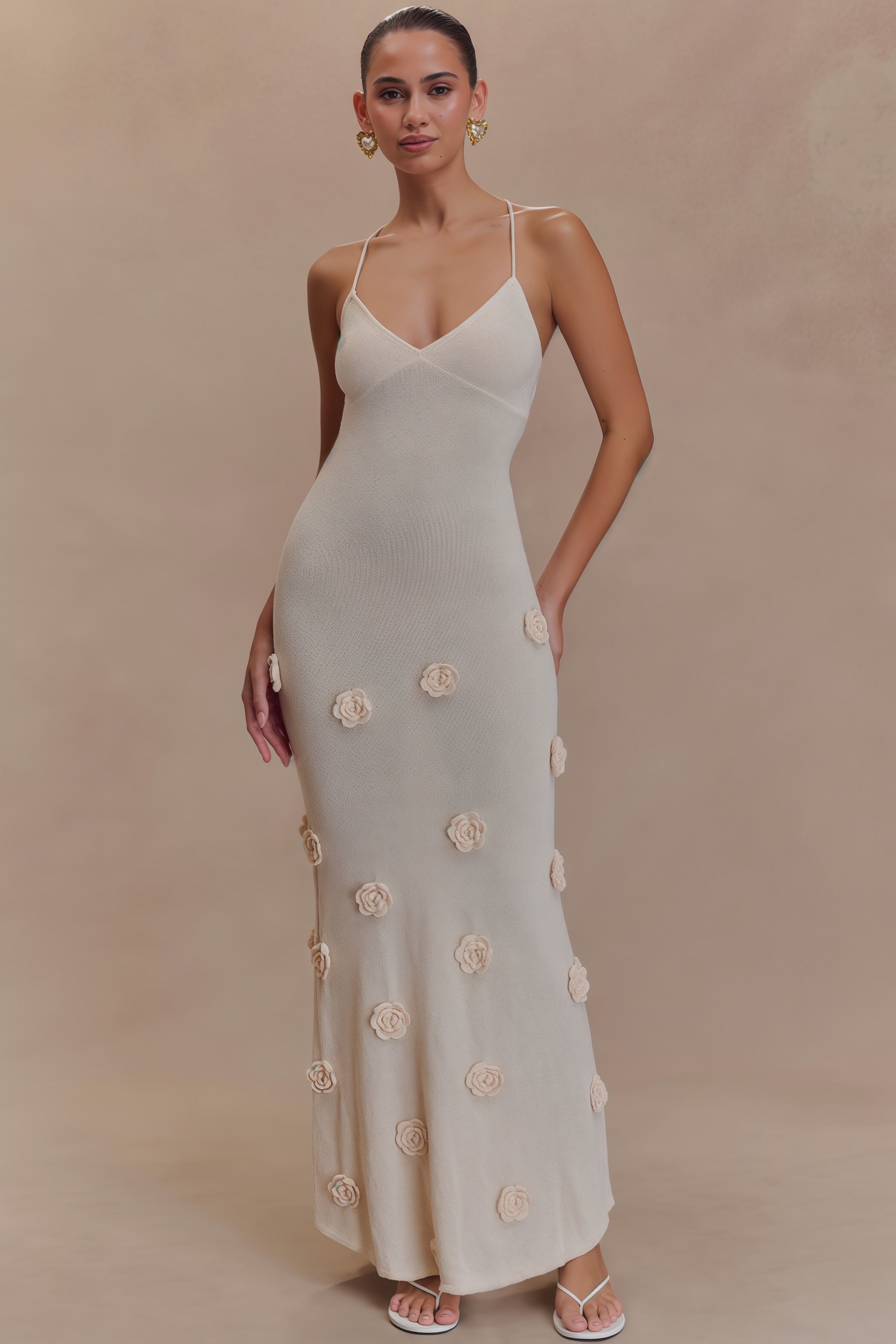 Quin Floral Knit Maxi Dress