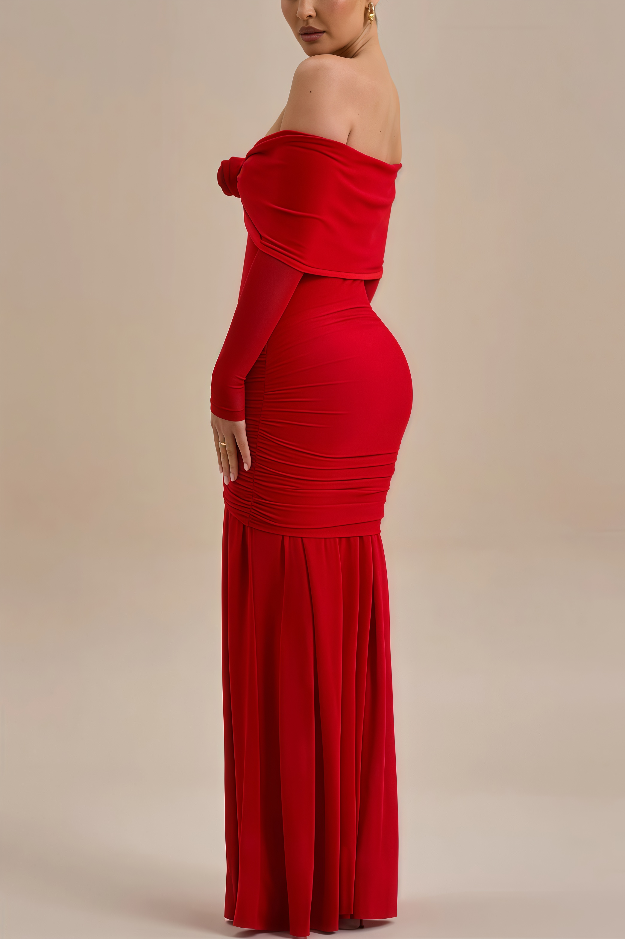 Mylesa Red 3D Floral Maxi Dress