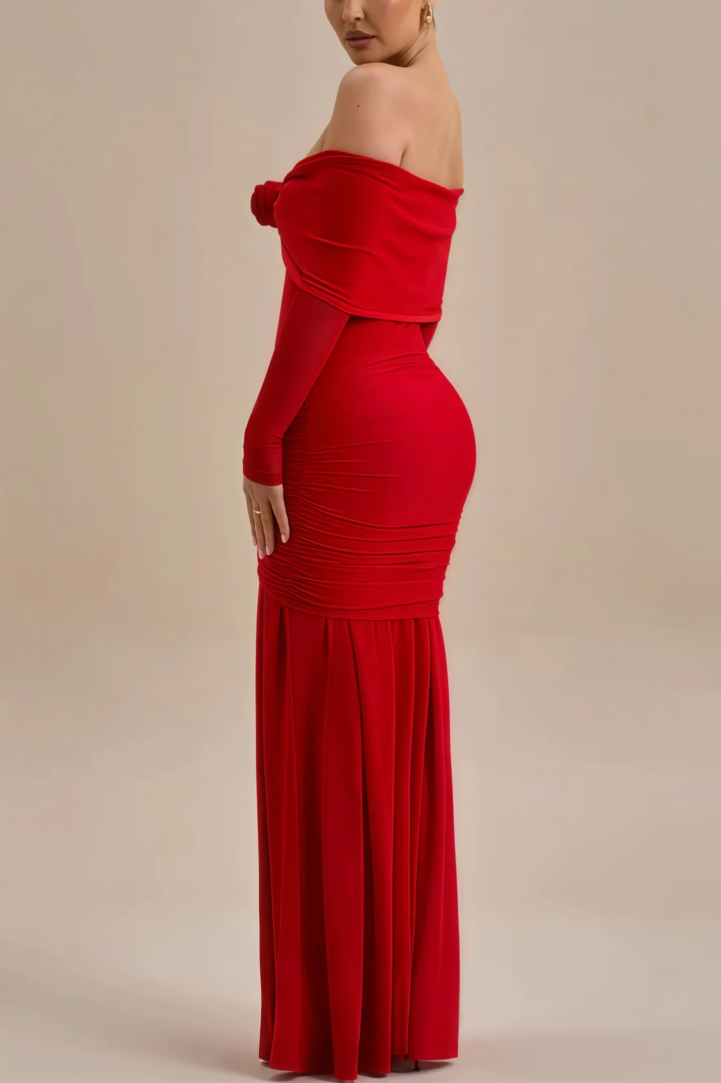 Mylesa Red 3D Floral Maxi Dress