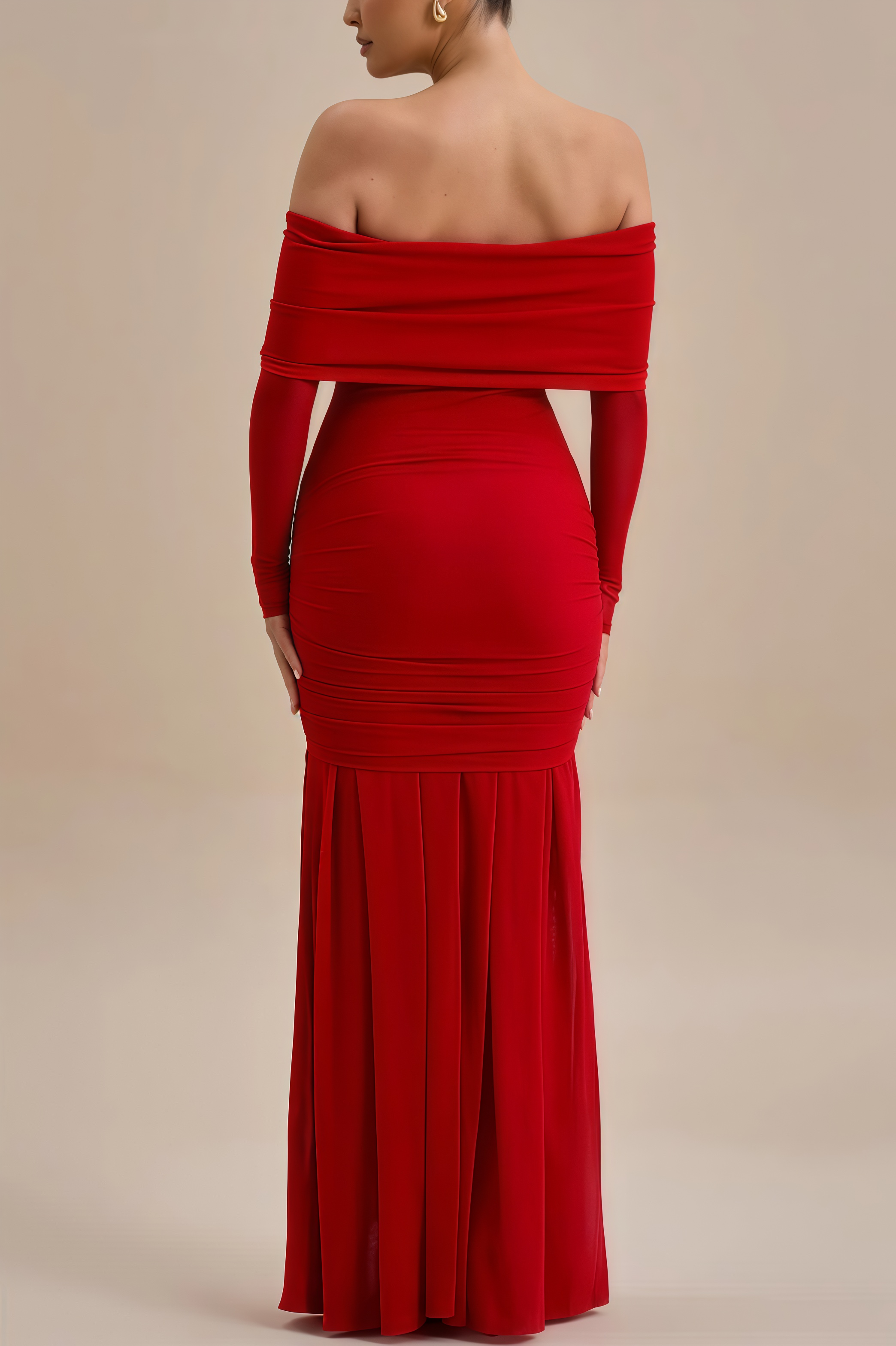 Mylesa Red 3D Floral Maxi Dress