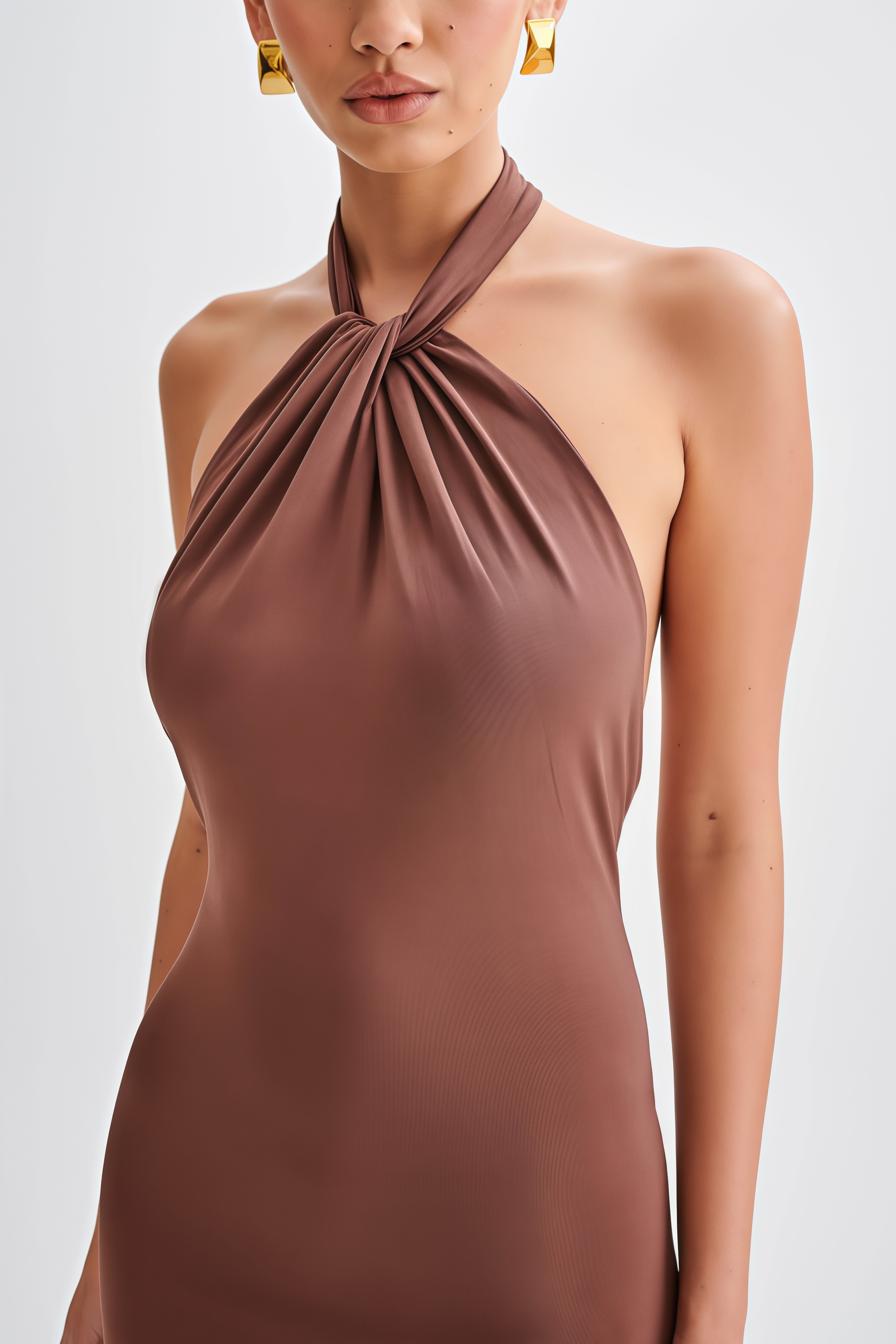 Freyk Slinky Halter Maxi Dress