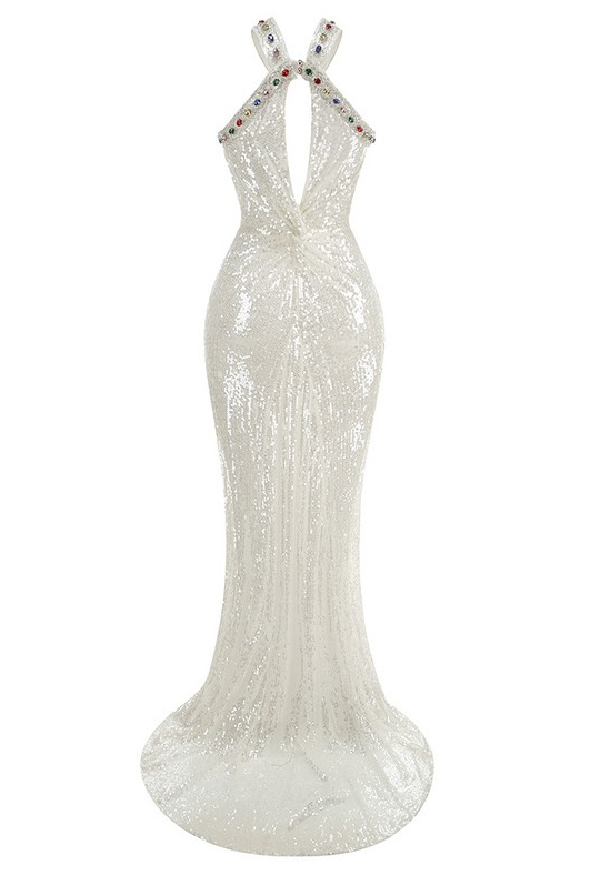Oria Neck-hanging Cut-out Maxi Dress