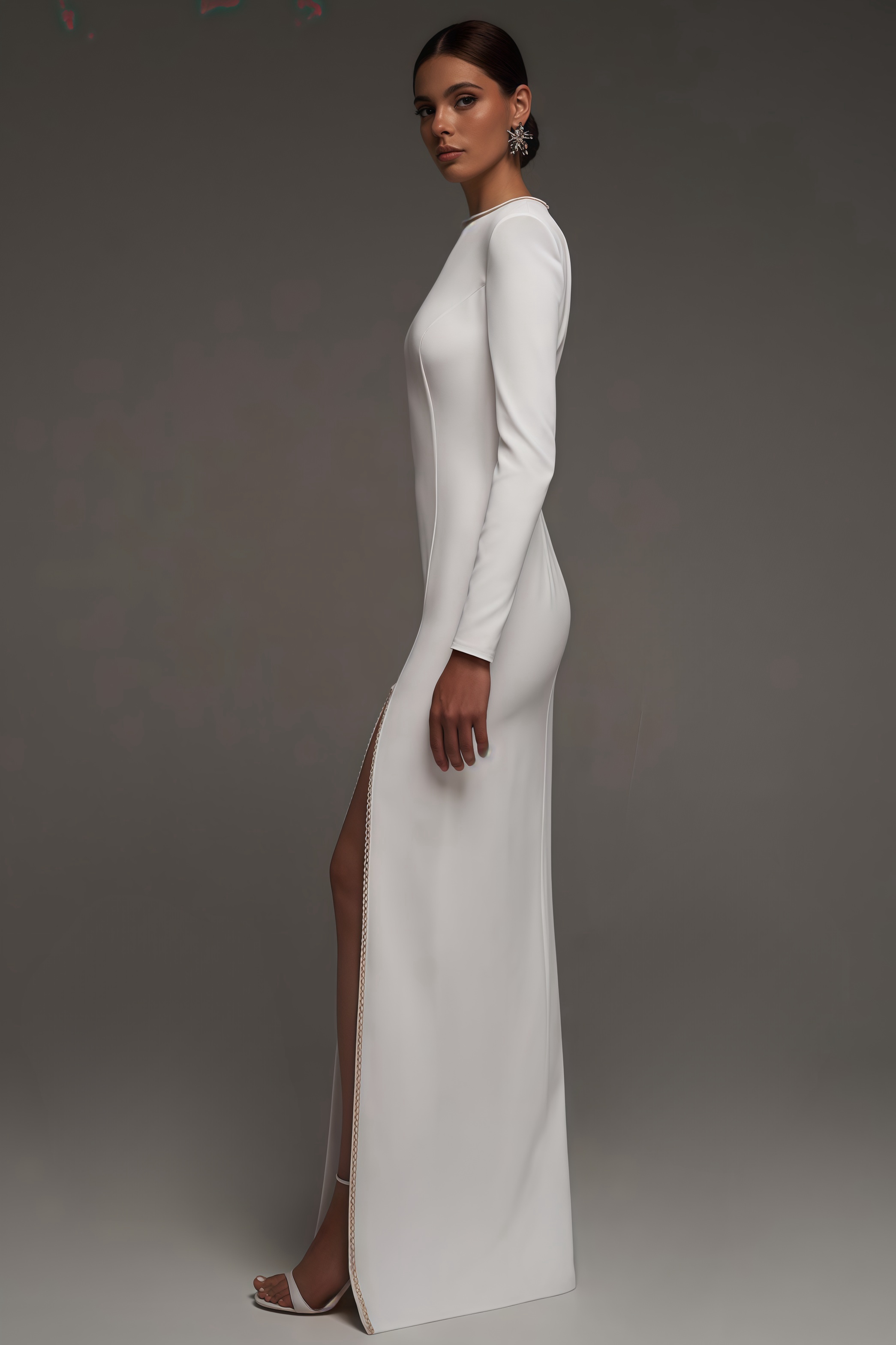 Lalia White Waisted Maxi Dress