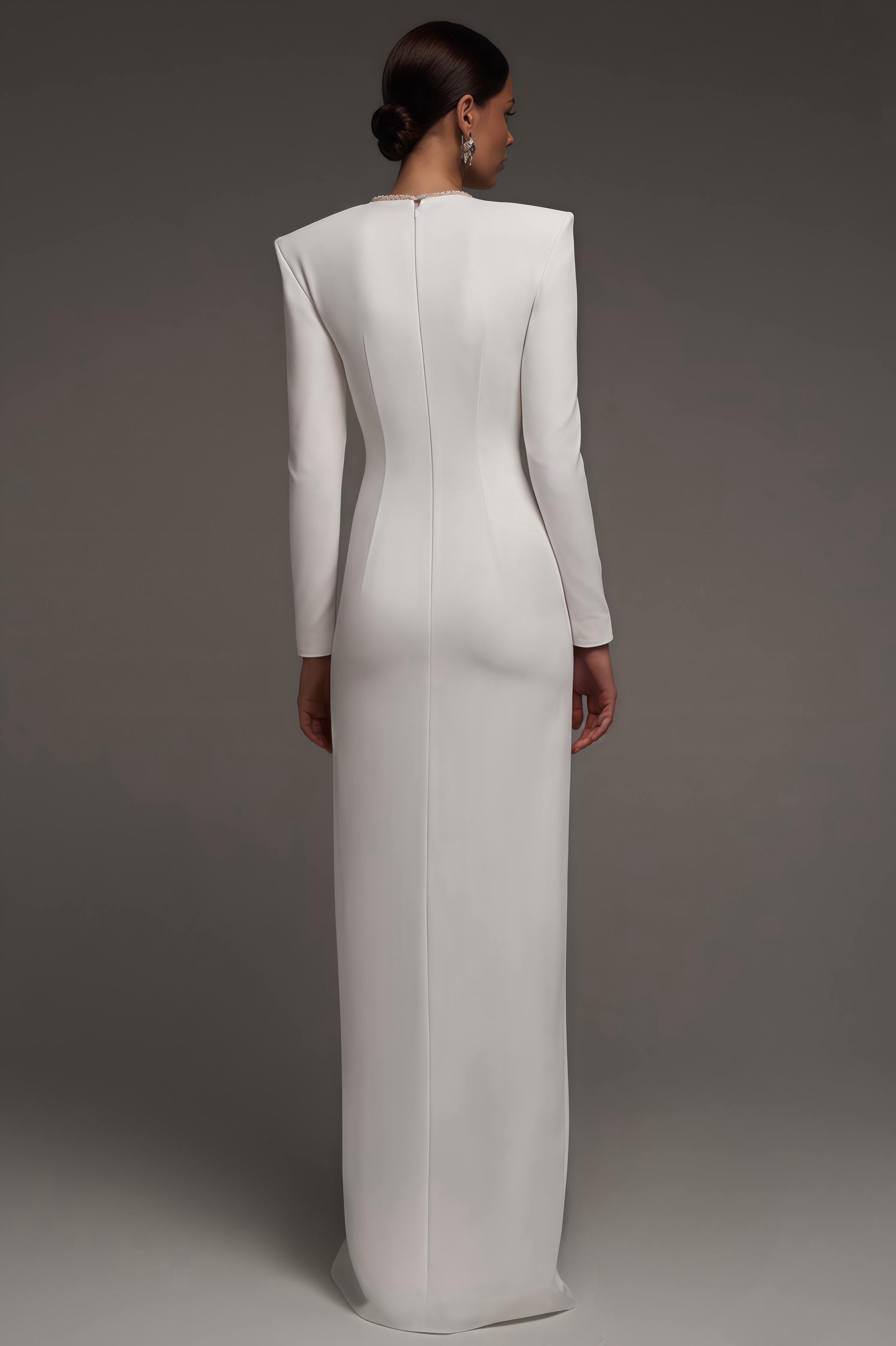 Lalia White Waisted Maxi Dress