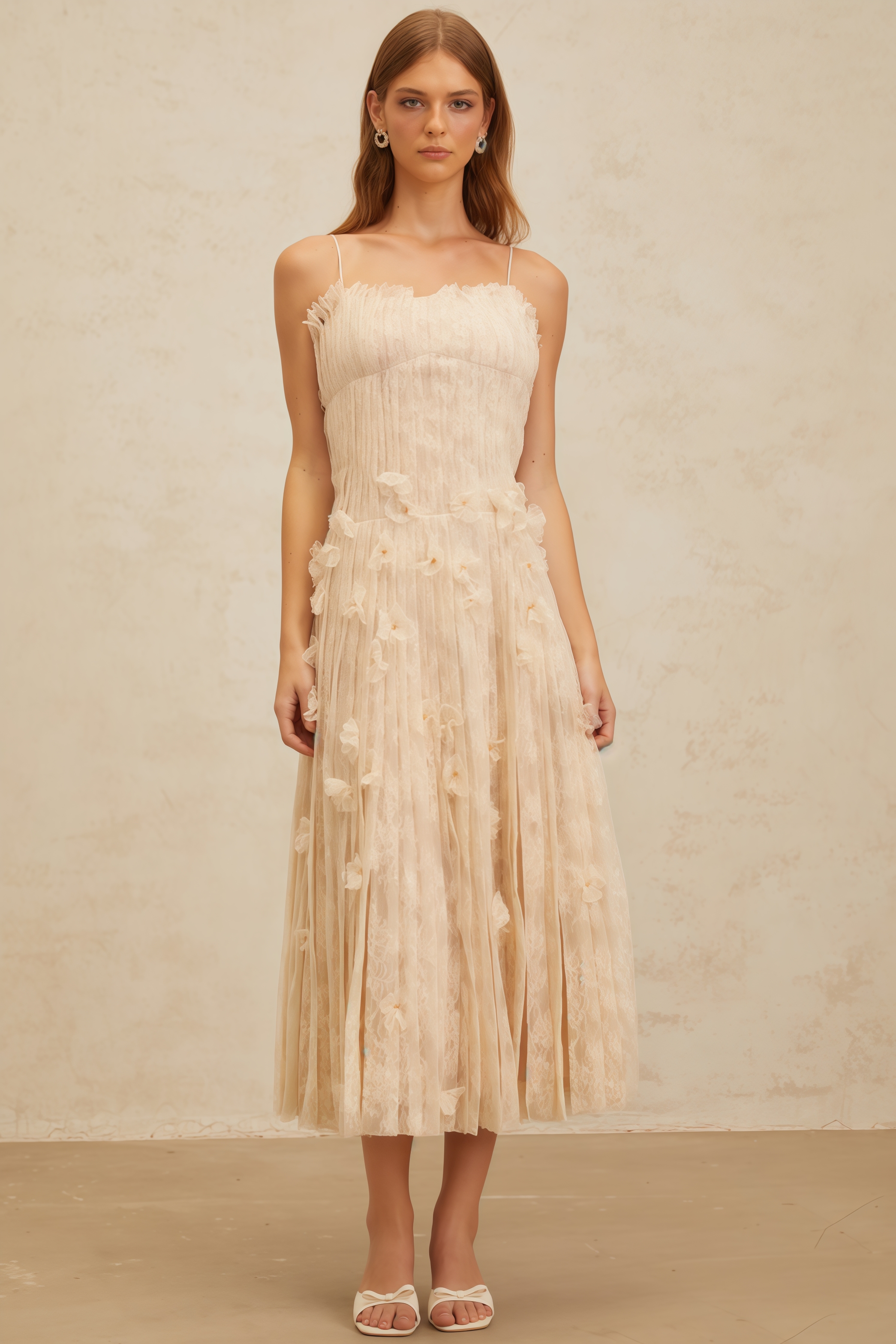 Urikd 3D Flower Strapless Maxi Dress