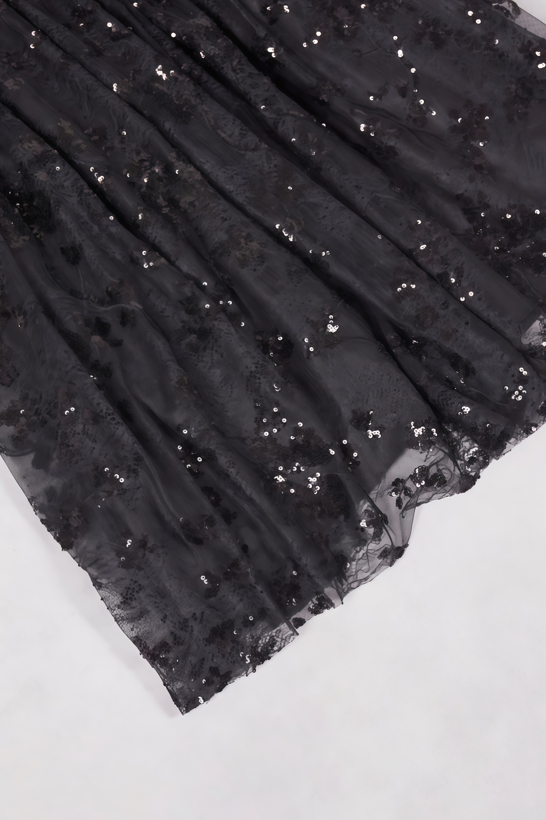 Hadiela Black Mesh Maxi Dress