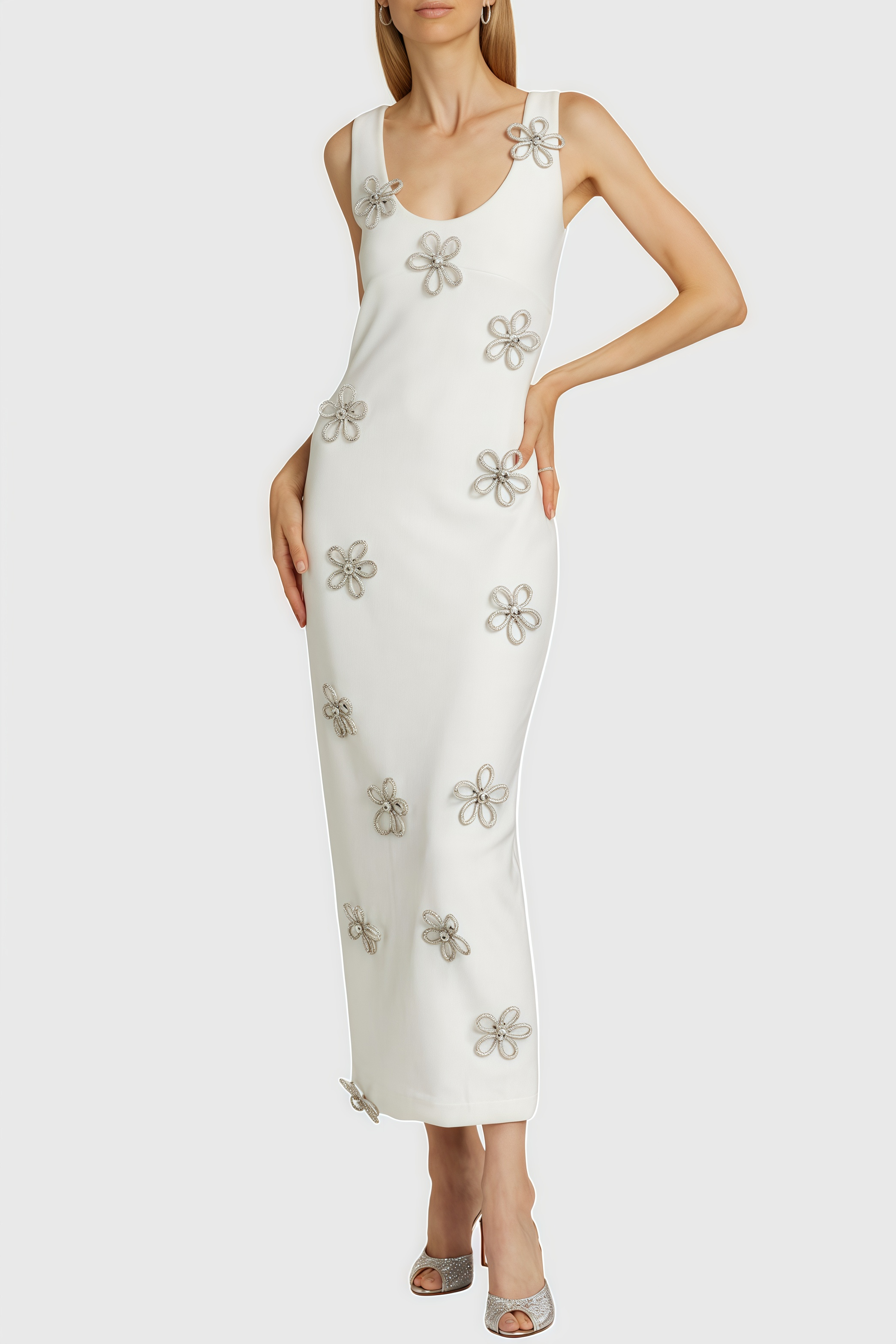 Kimb Floral Diamonds Maxi Dress