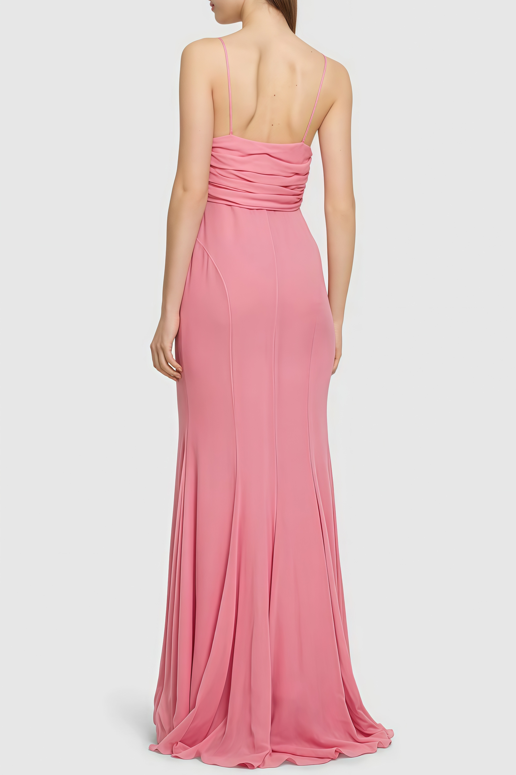 Xinia Pink 3D Flower Backless Maxi Dress