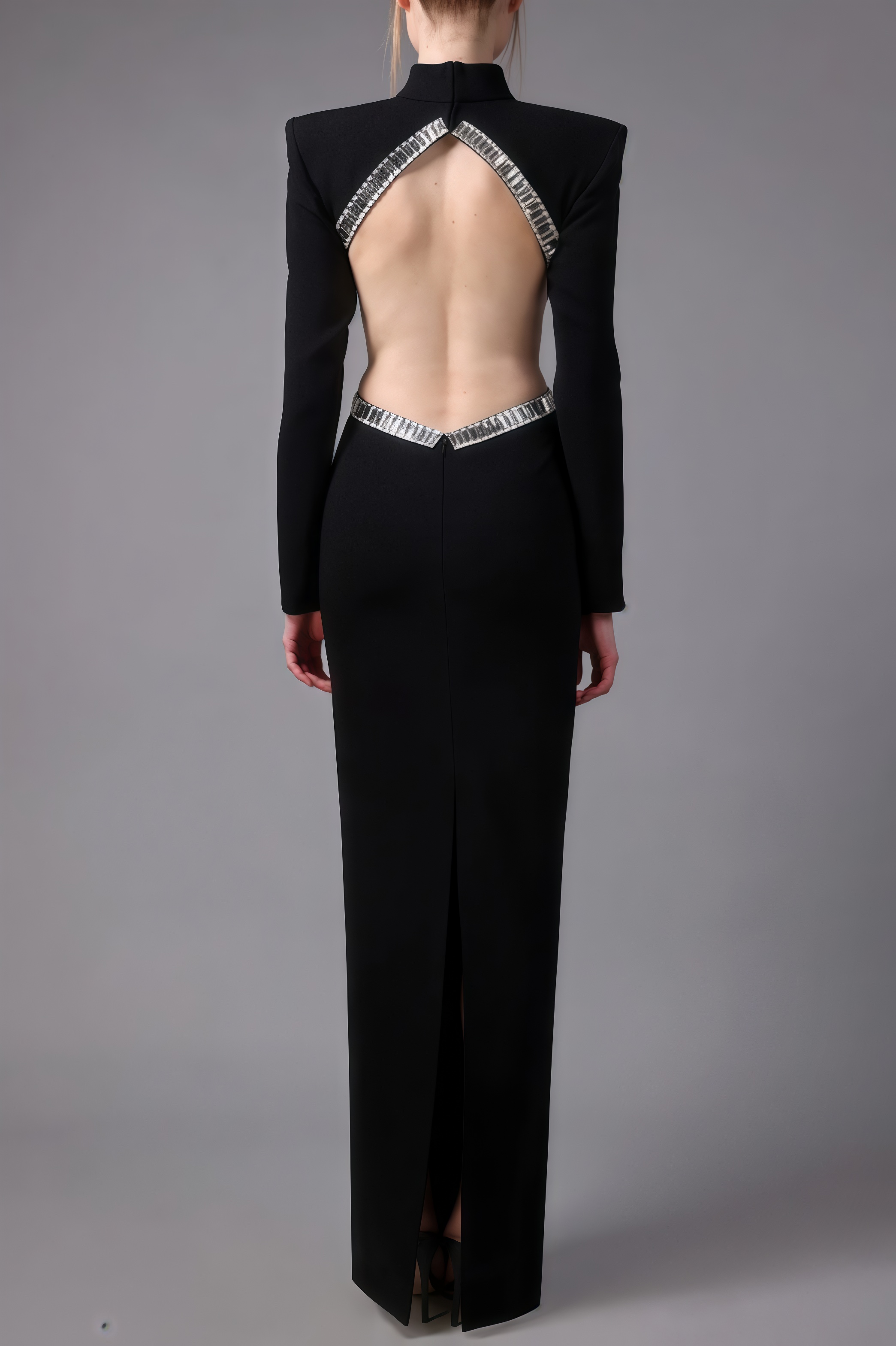 Luca Cut-Out Studded Maxi Dress