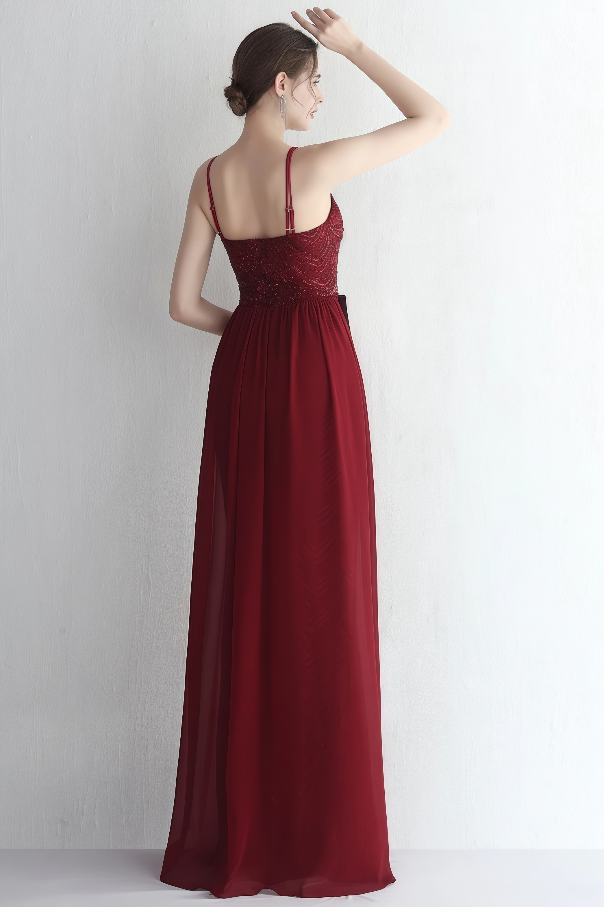 Fritz Spaghetti Strap Sequin Maxi Dress