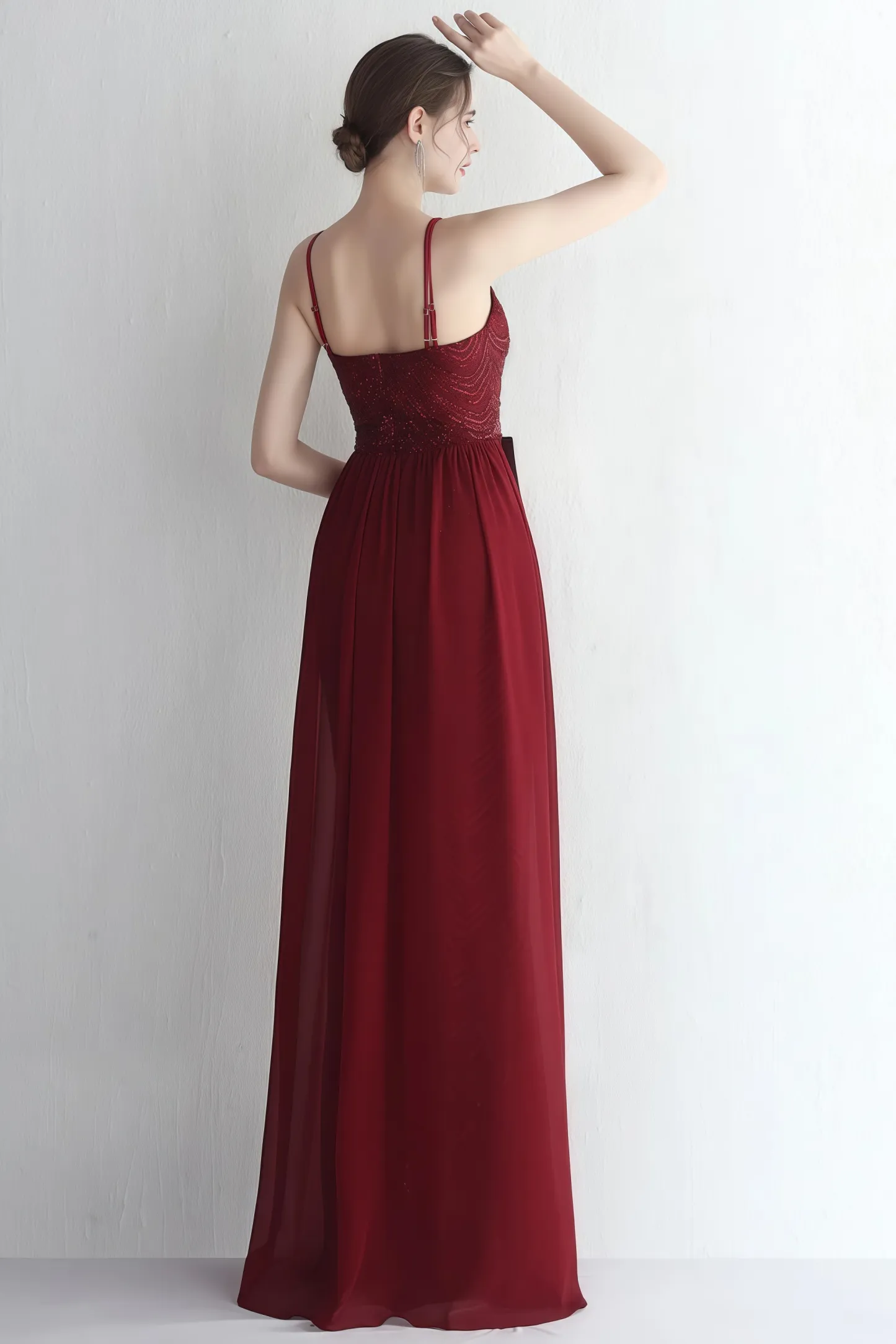 Fritz Spaghetti Strap Sequin Maxi Dress