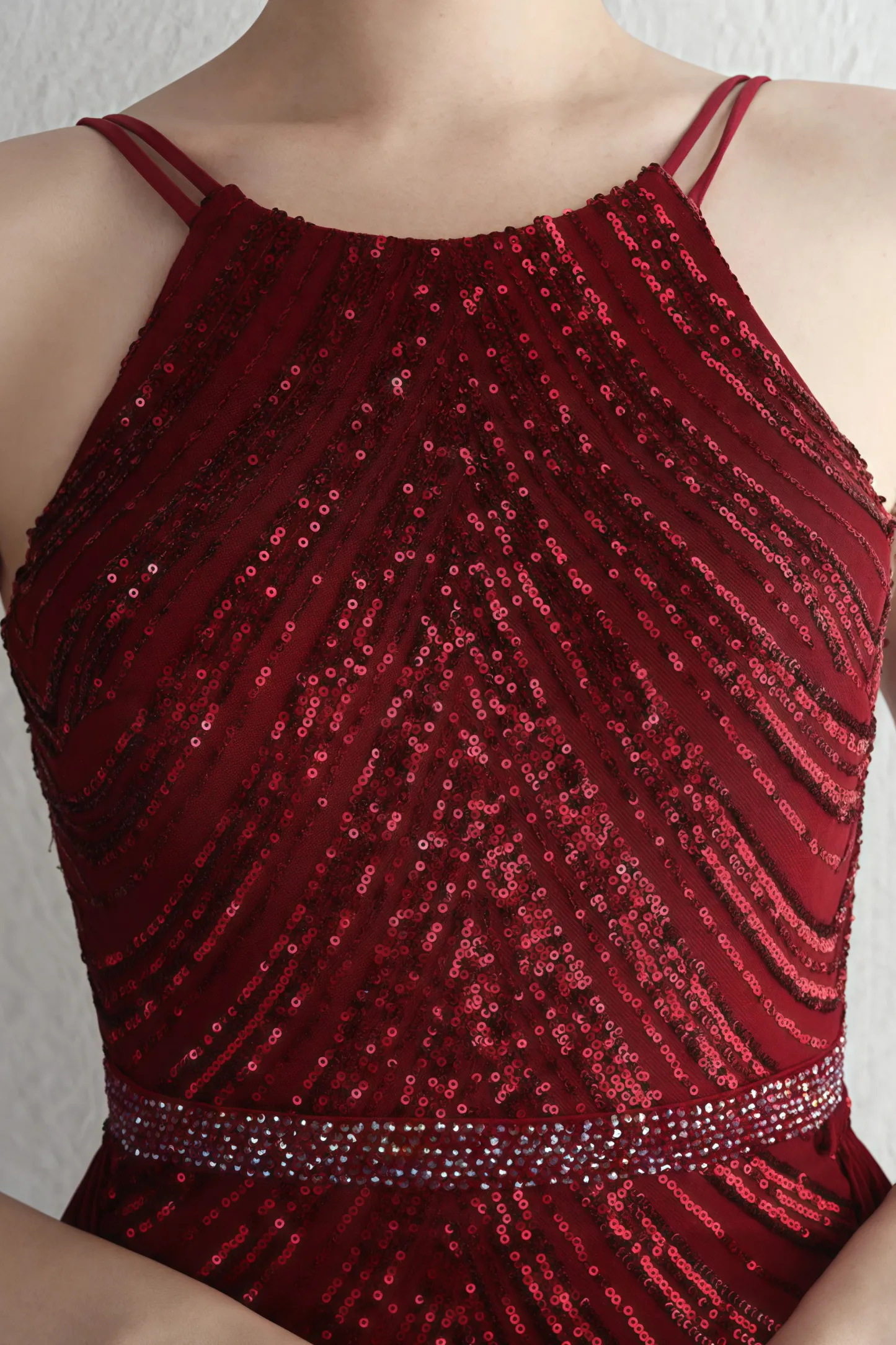 Fritz Spaghetti Strap Sequin Maxi Dress