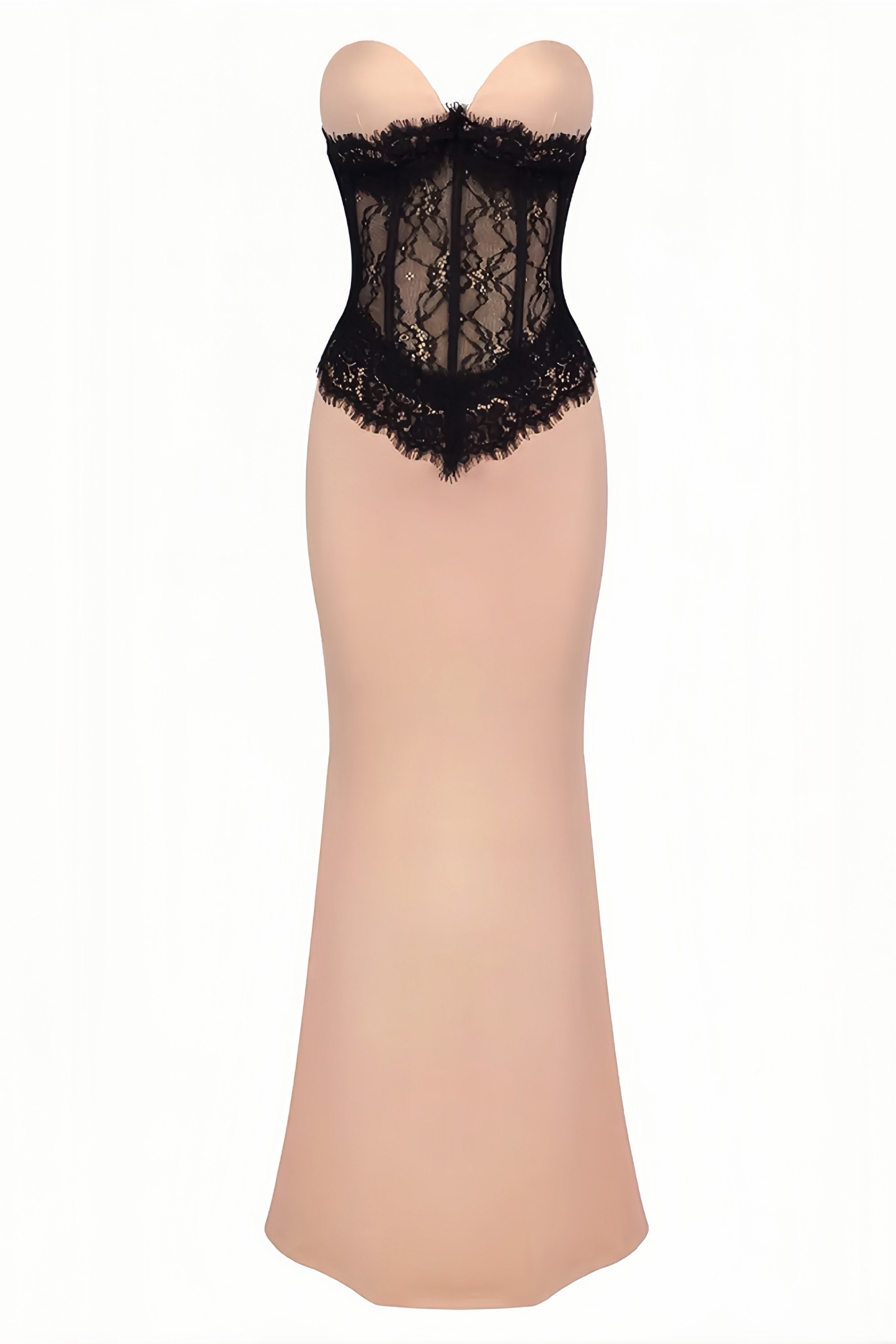 Pavi Apricot Lace Maxi Dress