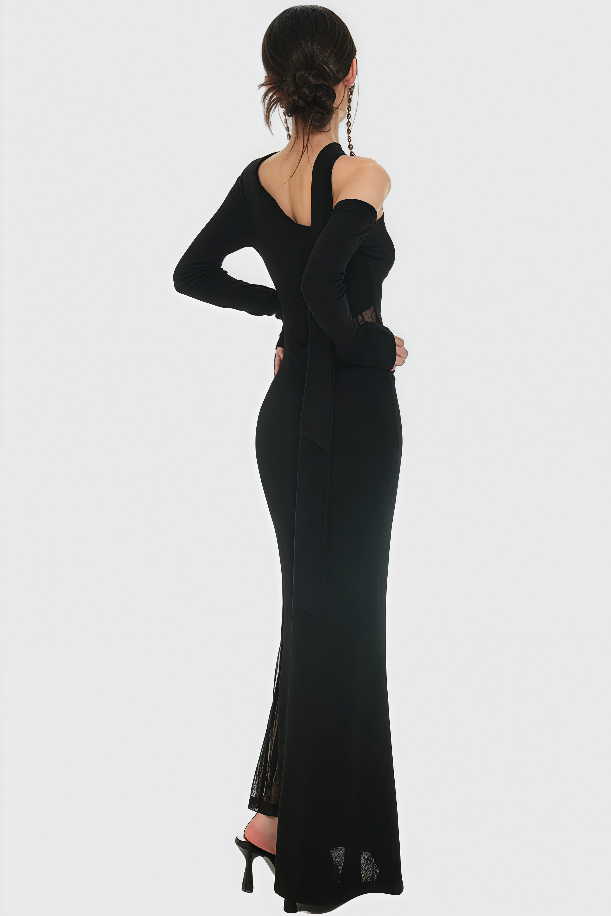 Wynn One Shoulder Lace Maxi Dress