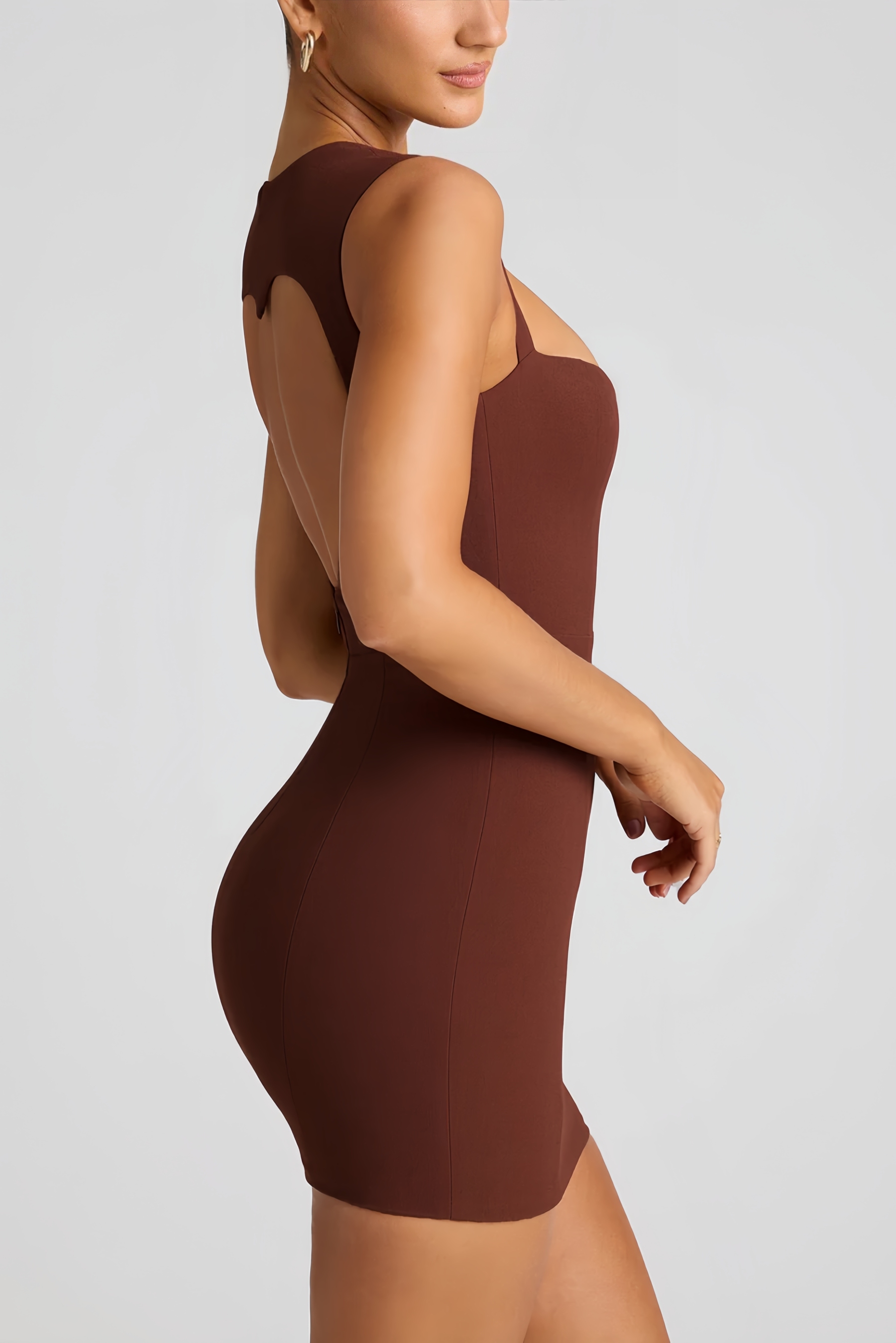 Saige Hollowed Out Hip Mini Dress