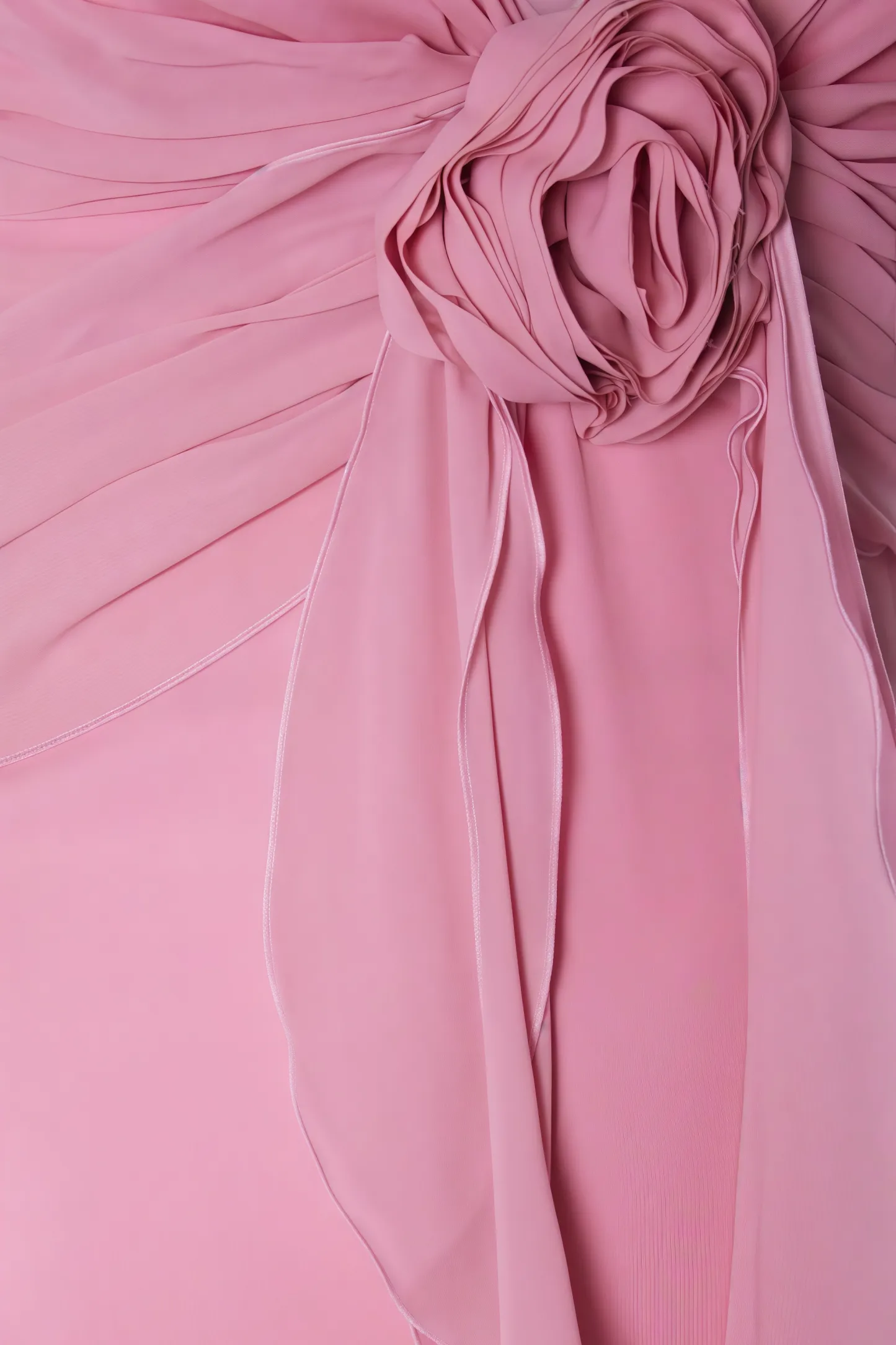 Xinia Pink 3D Flower Backless Maxi Dress