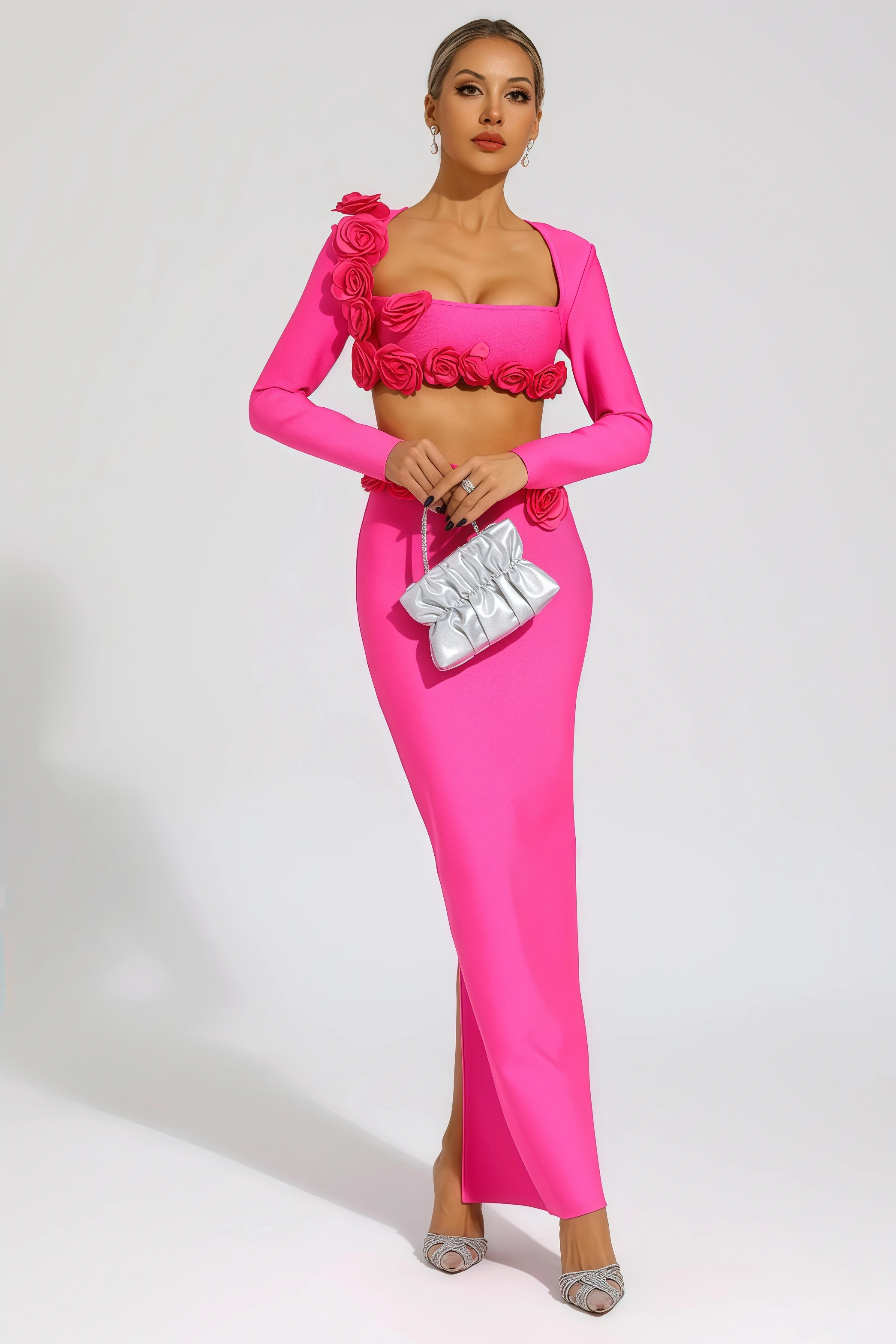 Uri Rose Flower Two Piece Set