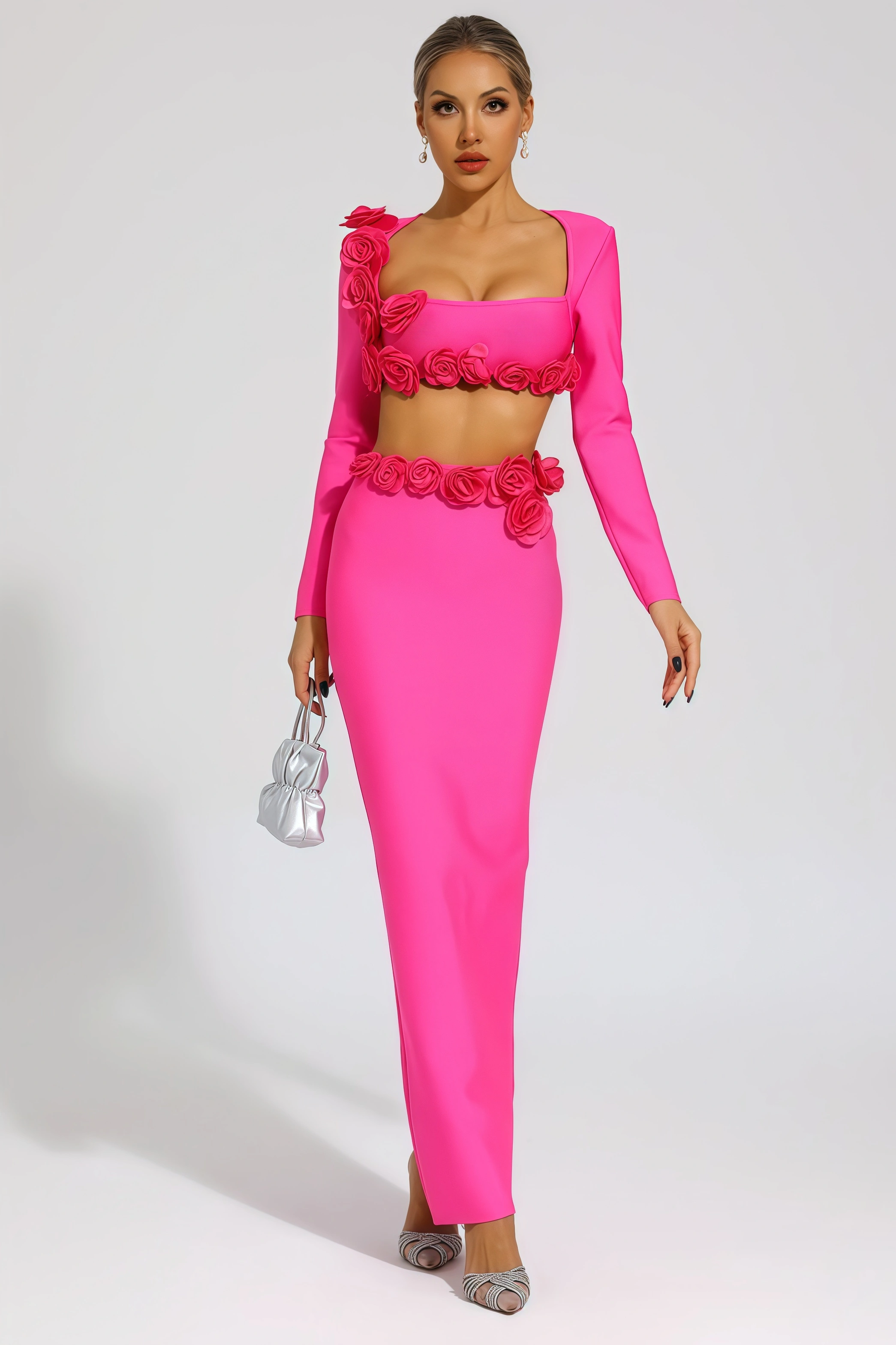 Uri Rose Flower Two Piece Set