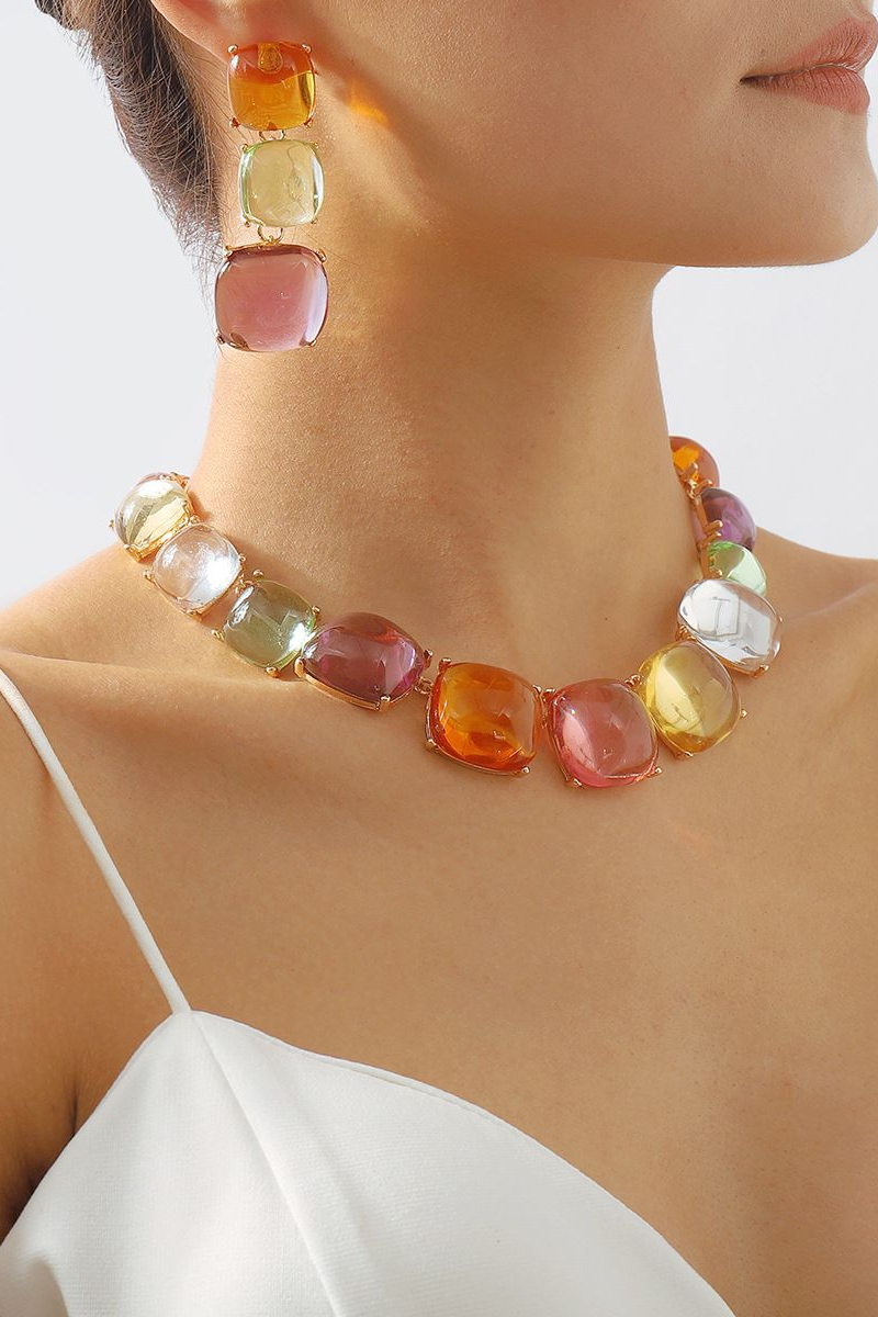 Dana Colour Block Jelly Necklace