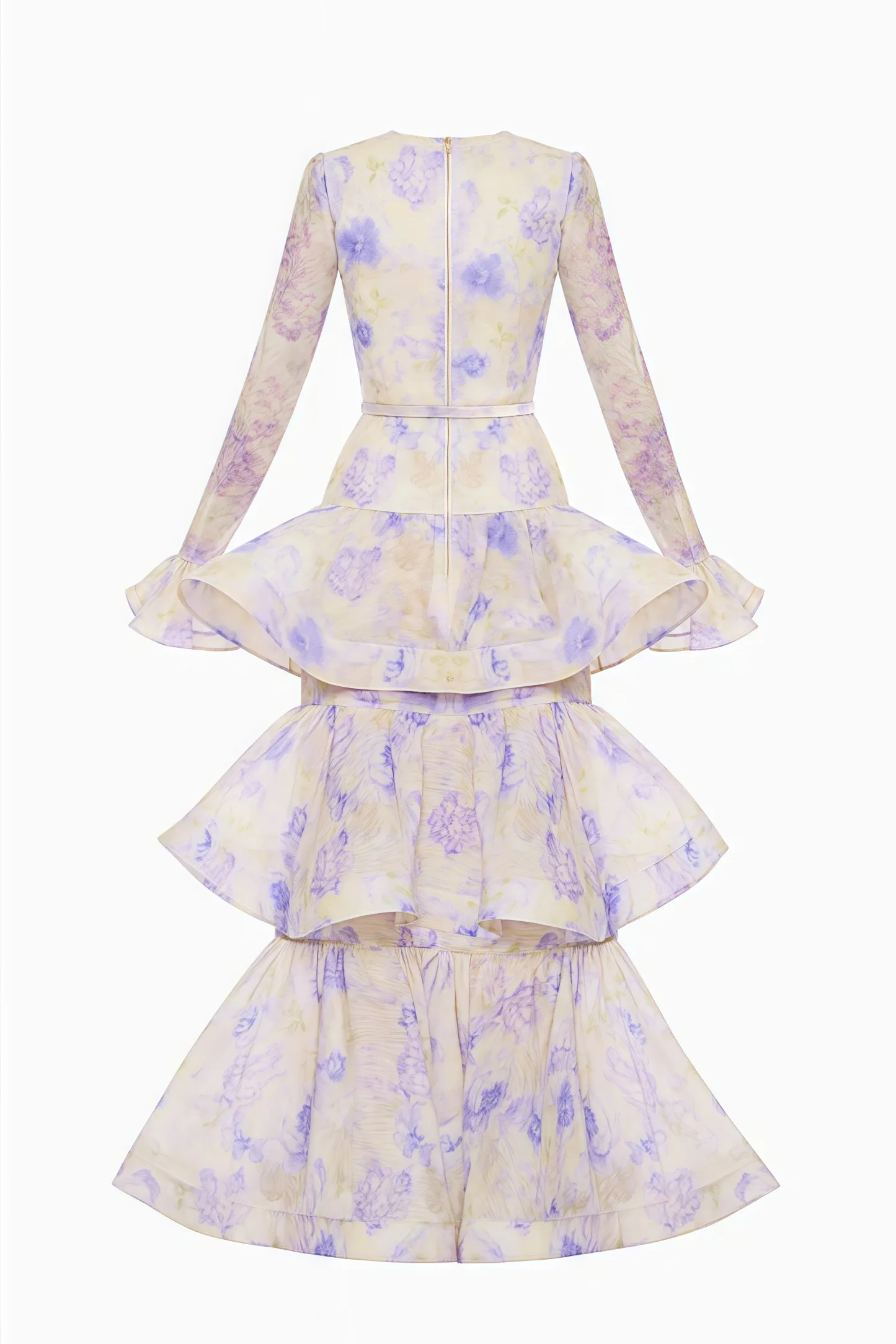 Olenf V-neck Printed Cake Maxi Dress