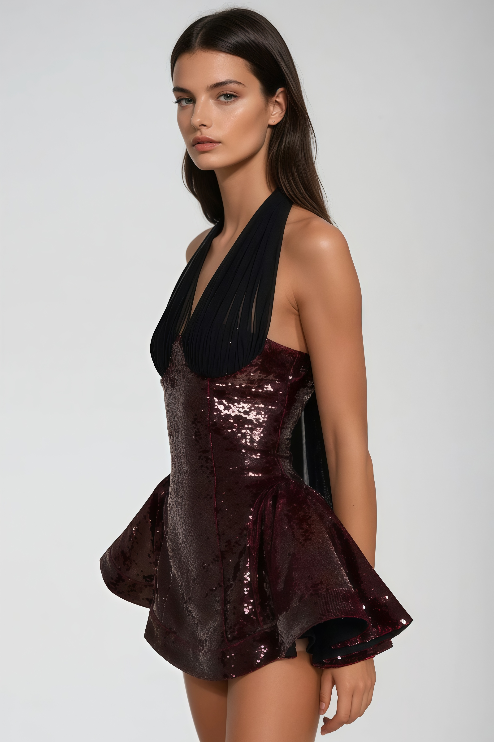 Nyrixd Sequin Mesh Mini Dress