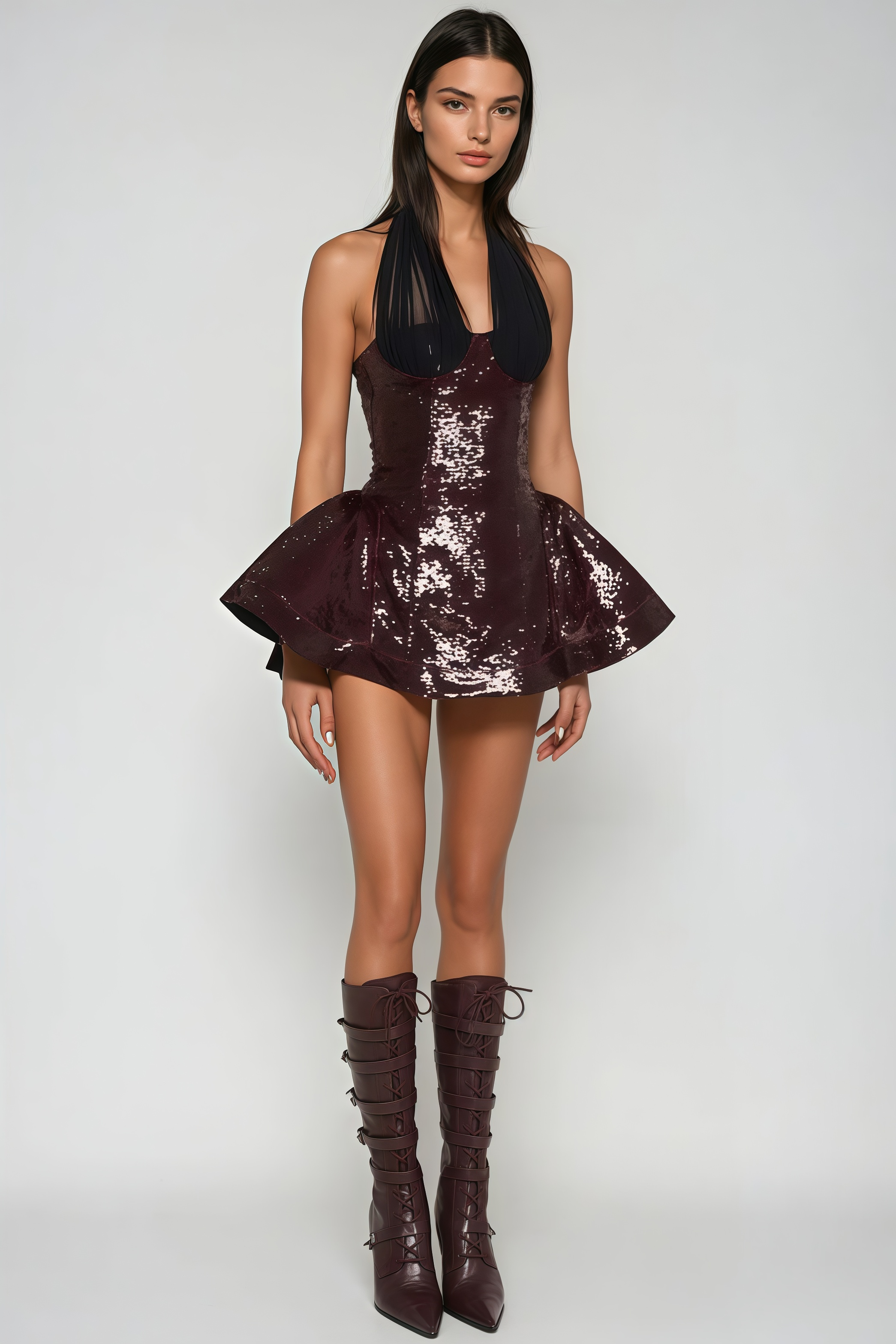 Nyrixd Sequin Mesh Mini Dress