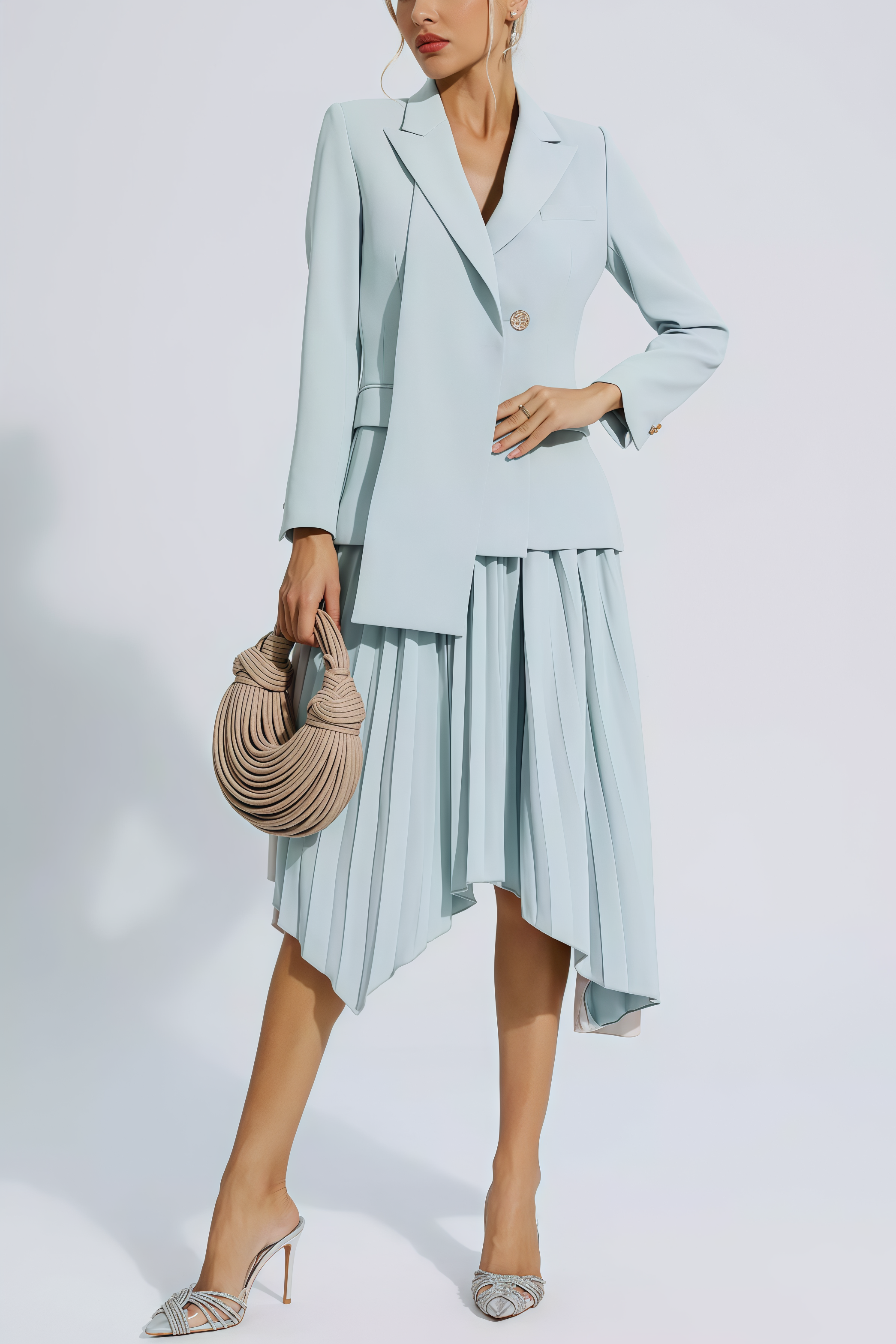 Edward Gray Ruched Blazer Set