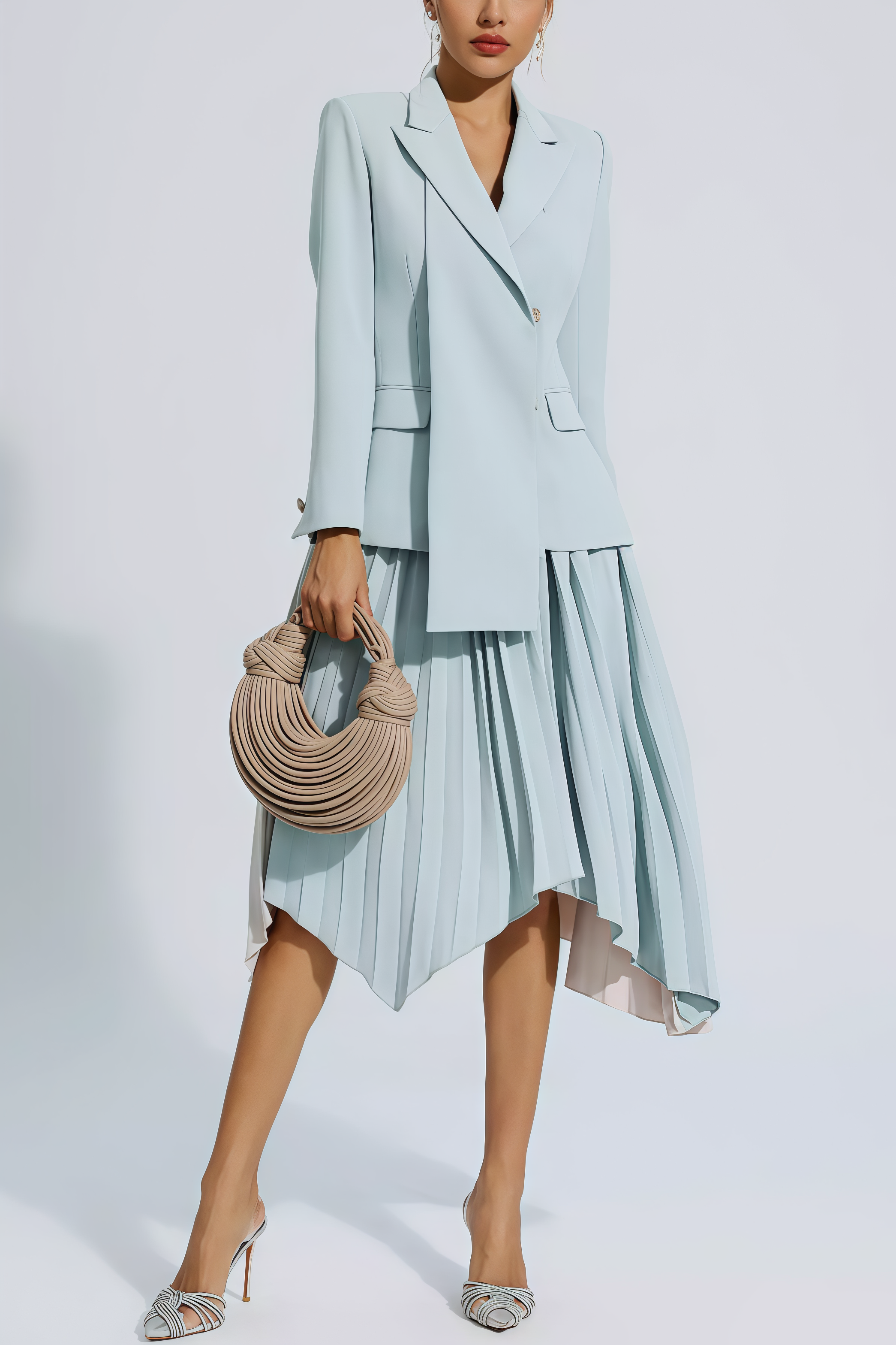 Edward Gray Ruched Blazer Set