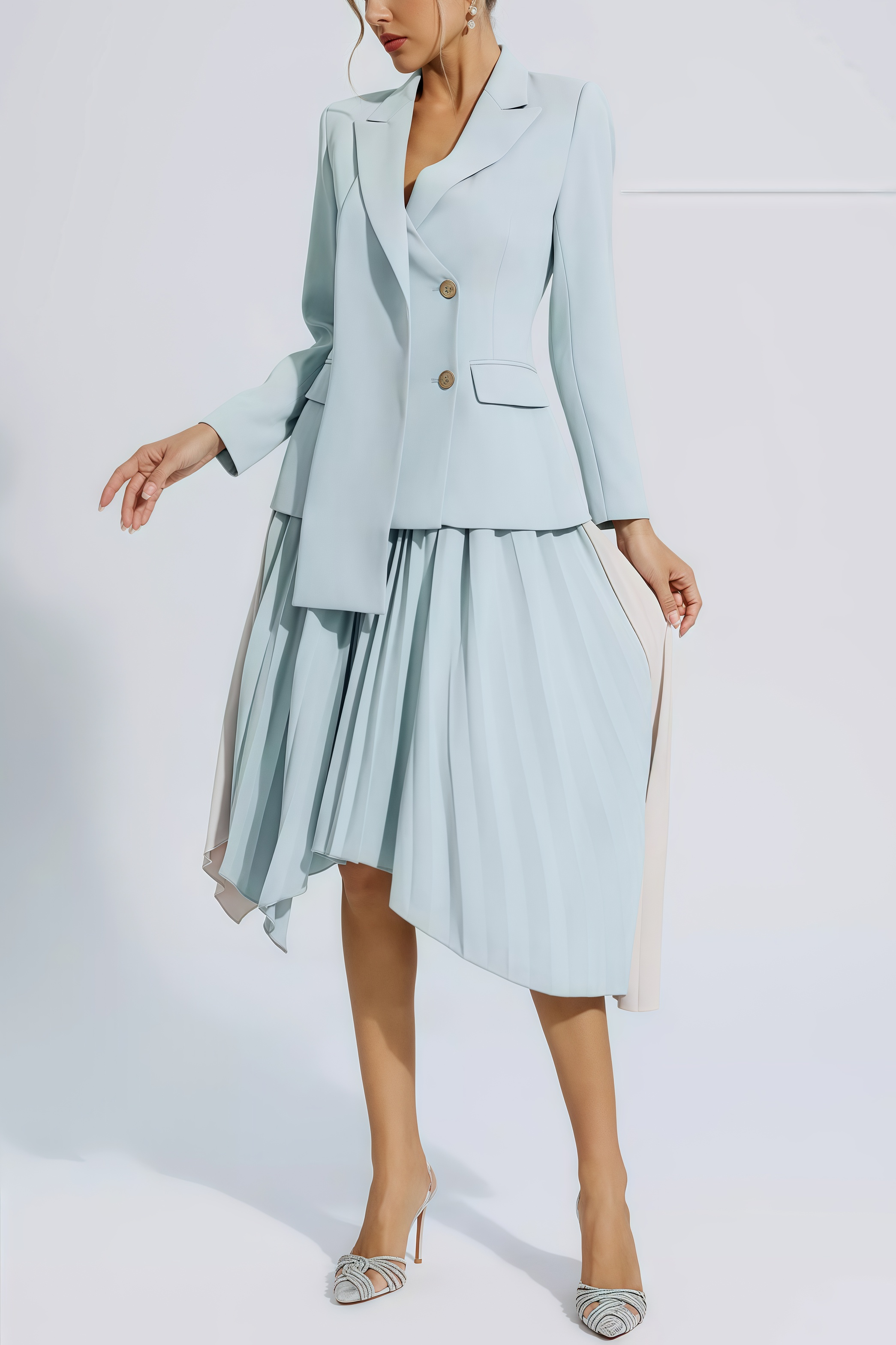 Edward Gray Ruched Blazer Set