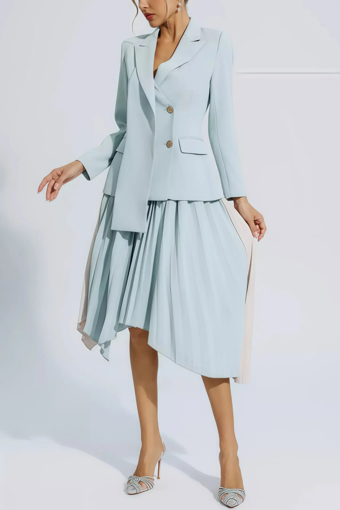 Edward Gray Ruched Blazer Set