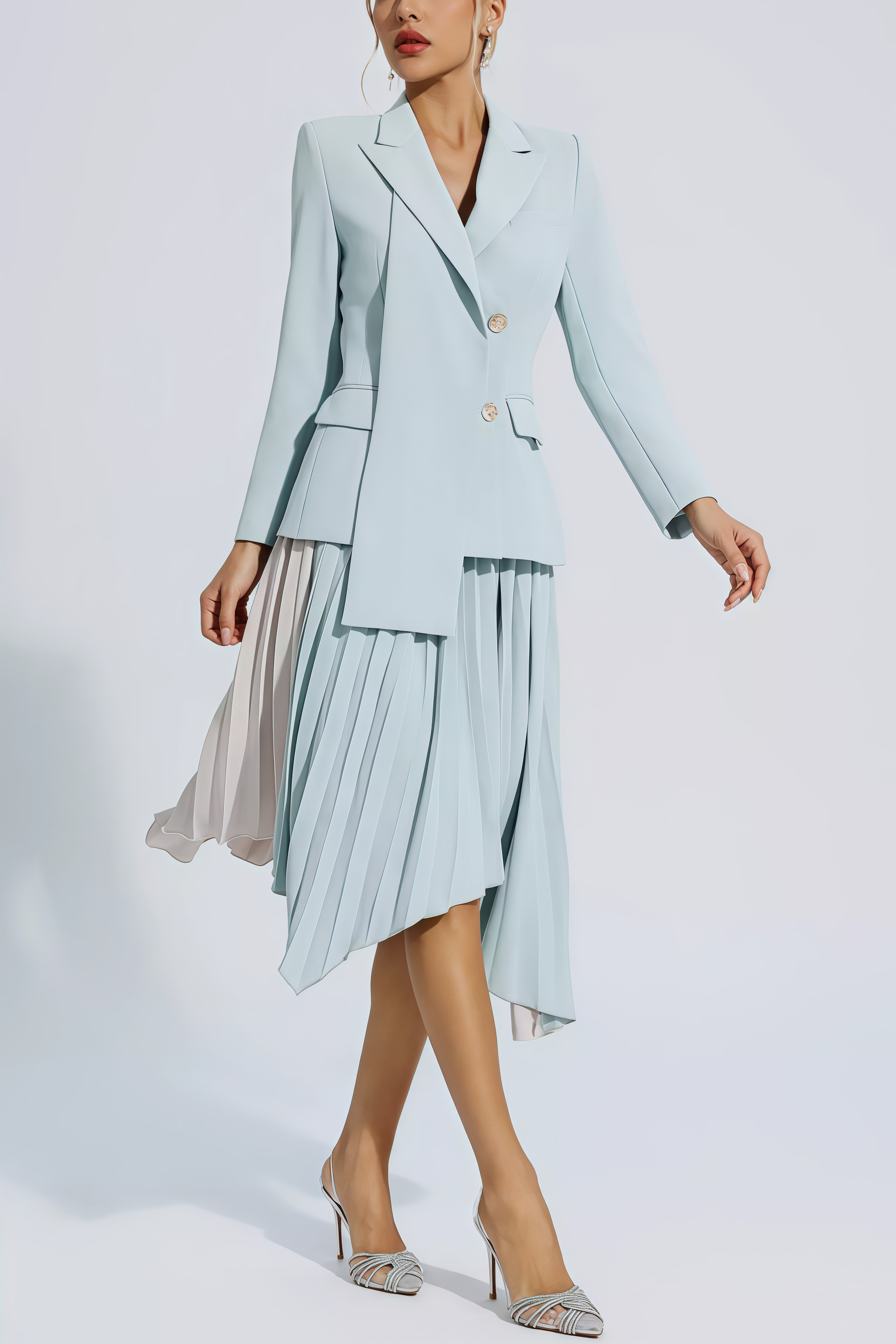Edward Gray Ruched Blazer Set