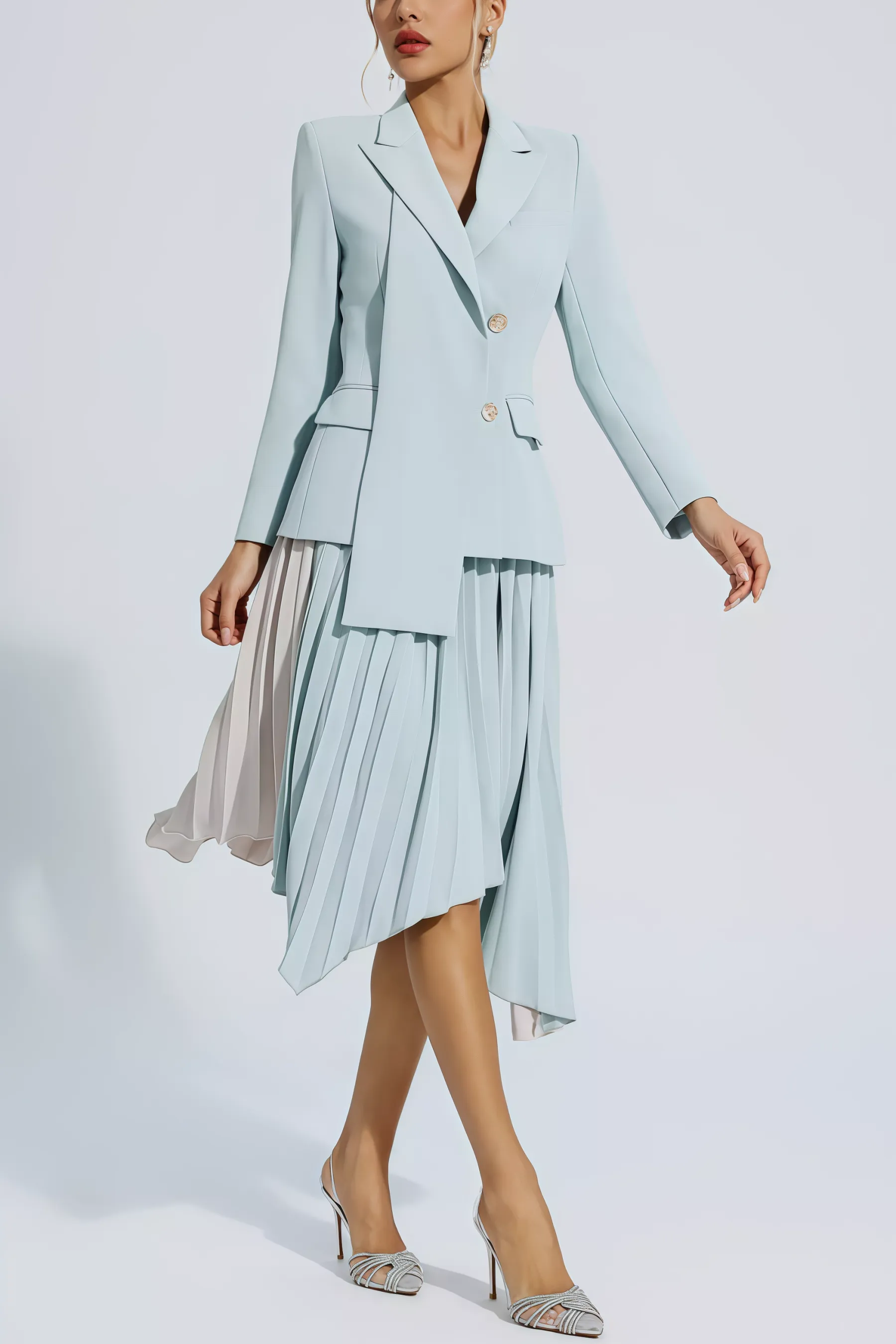 Edward Gray Ruched Blazer Set