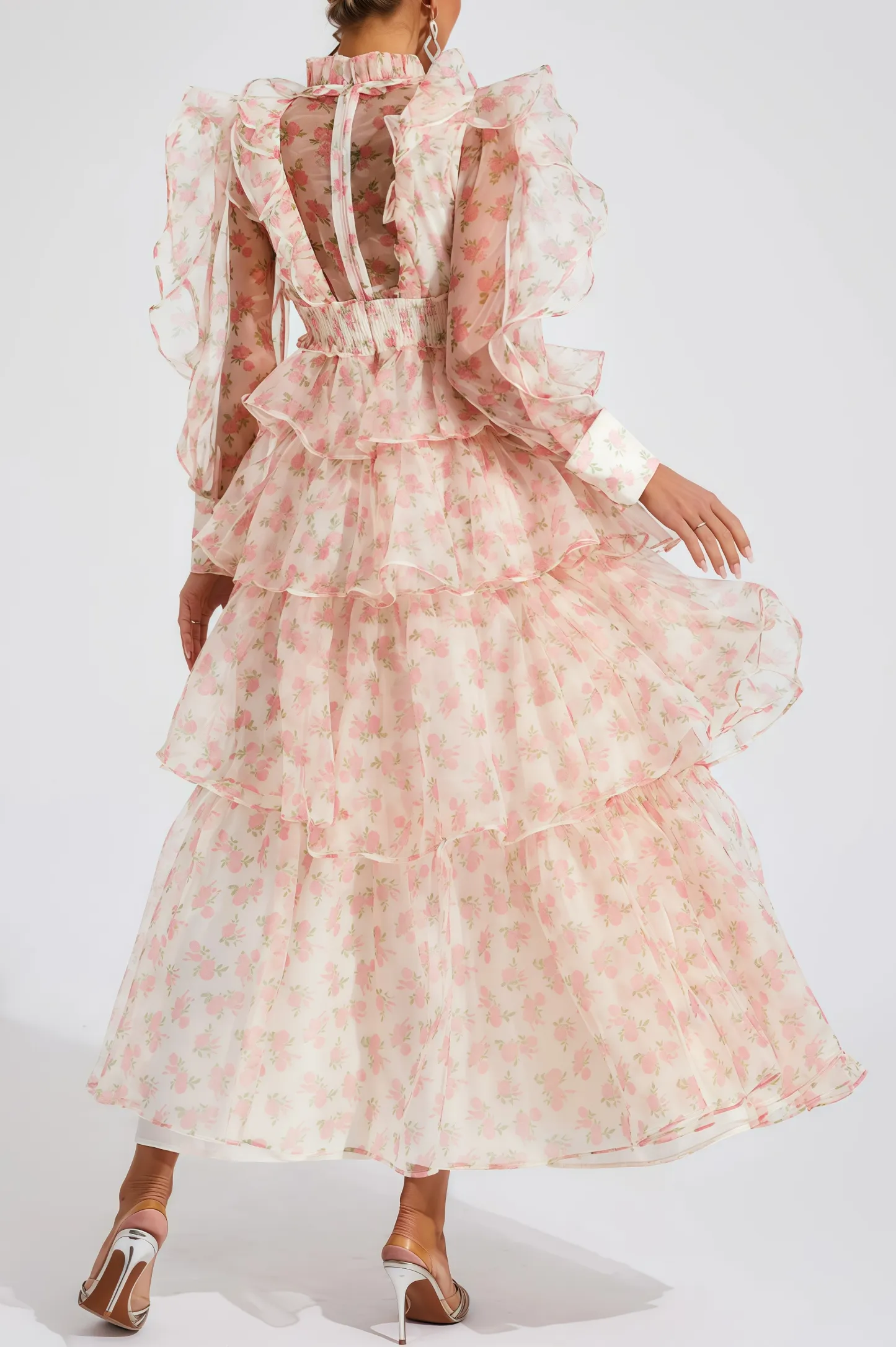 Irvan Crushed Mesh Maxi Dress